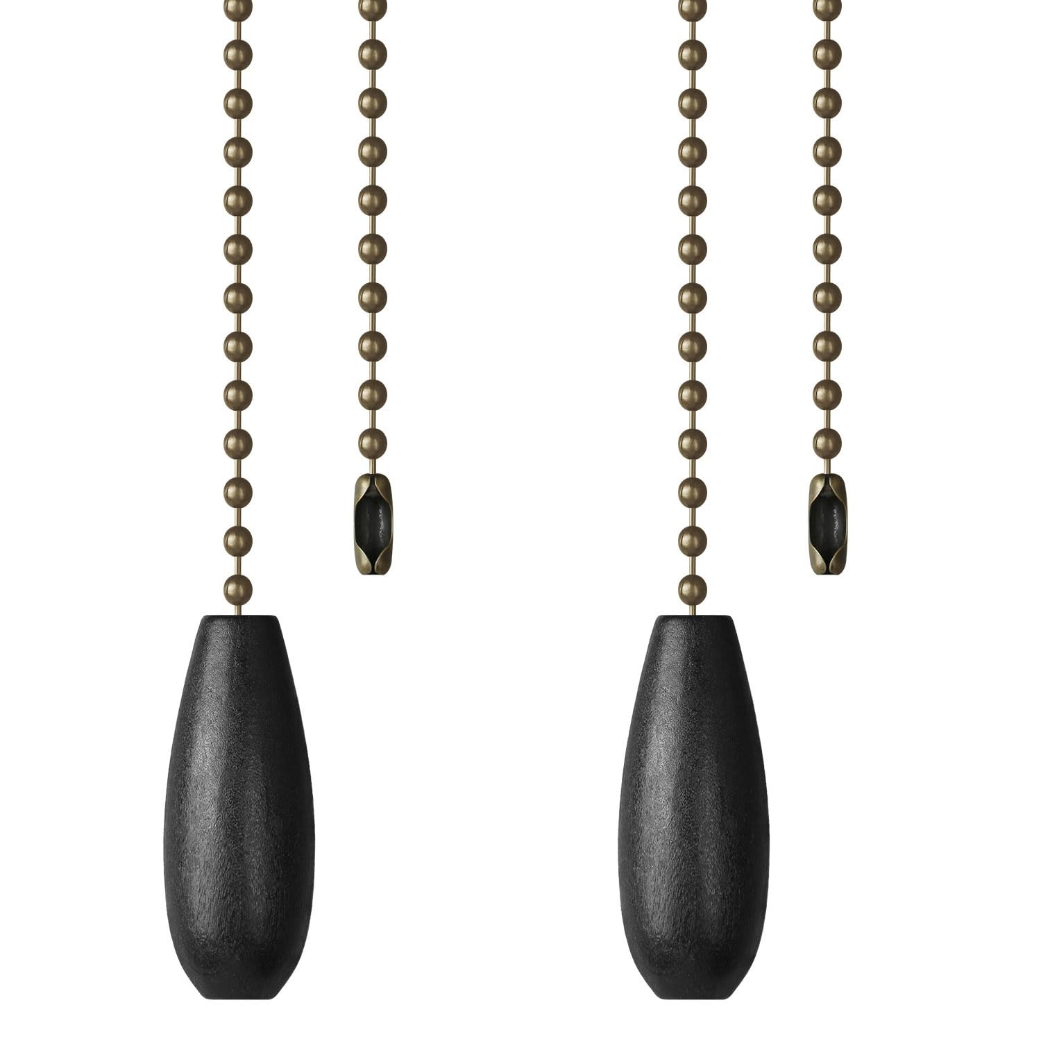 Ceiling Fan Pull Chain, 2 Pack Wooden Pendant Pull Chain Extension, 12 Inches...