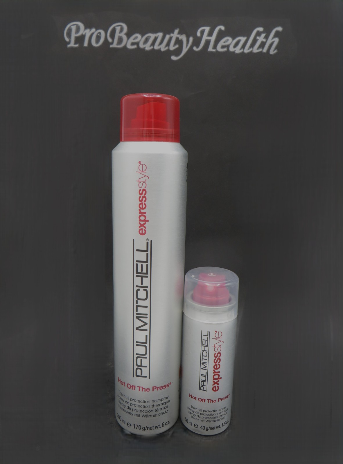 PAUL MITCHELL HOT OFF THE PRESS Thermal Protection Hairspray 6 oz & travel 1.5oz