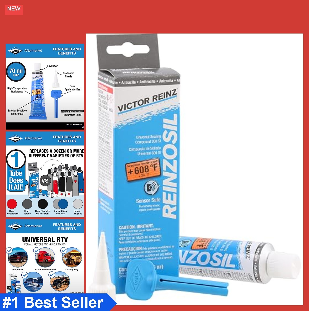 RTV Silicone Gasket Maker 70 ml Tube High Temperature Engine Sealant Oxygen
