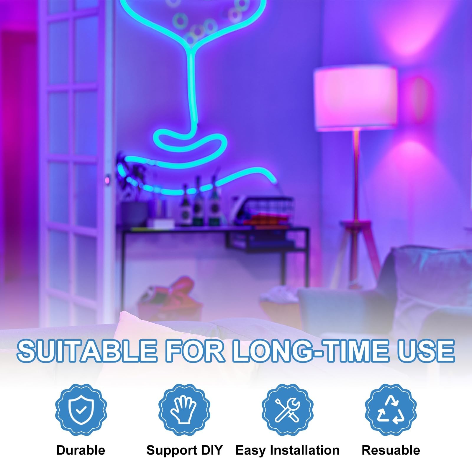 LED Strip Light Clips, 40 Pack Mounting Bracket Fixing Clips Plastic Clamp Ho...