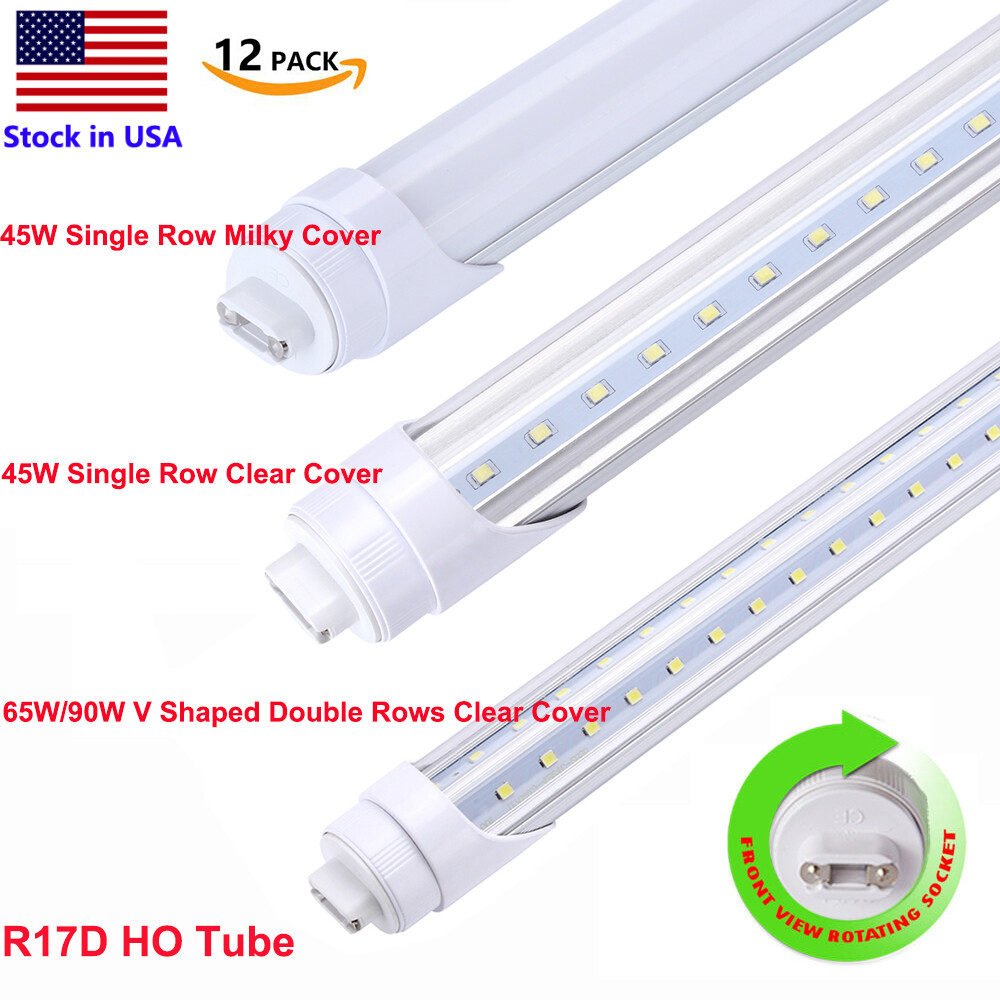 8ft LED Shop Light Bulbs T8 R17D LED Tube Light F96 T12/CW/HO Fluorescent Tube