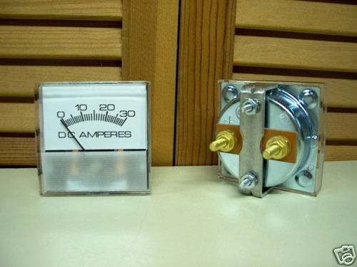 30A DC AMP METER Analog AMMETER for Solar & Wind POWER - Steel Case, MADE in USA