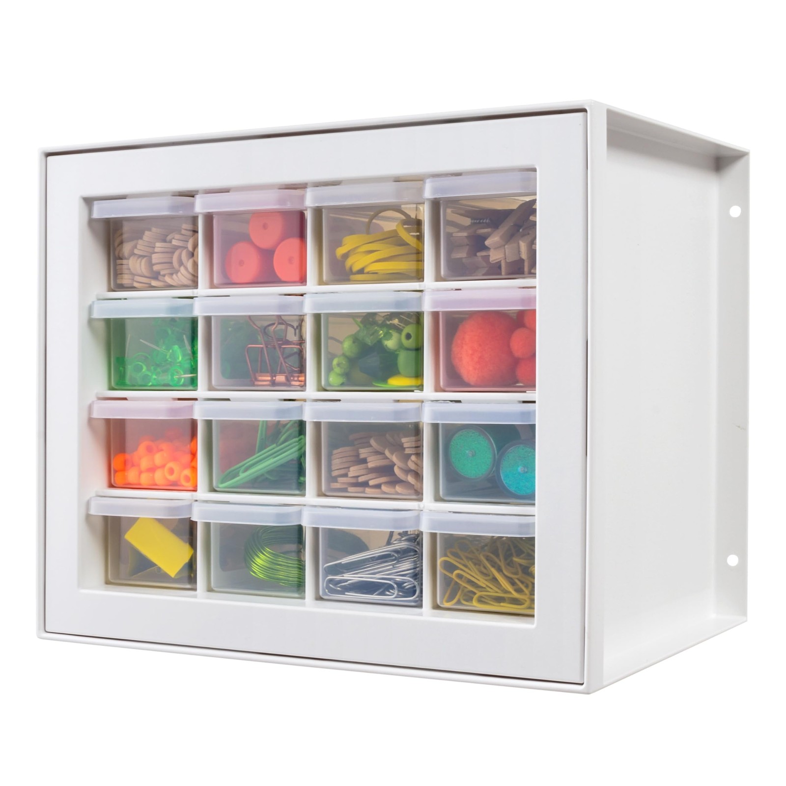 Small Drawer Organizer Storage 16-Drawer Craft Cabinet for Screws Hardware Ar...