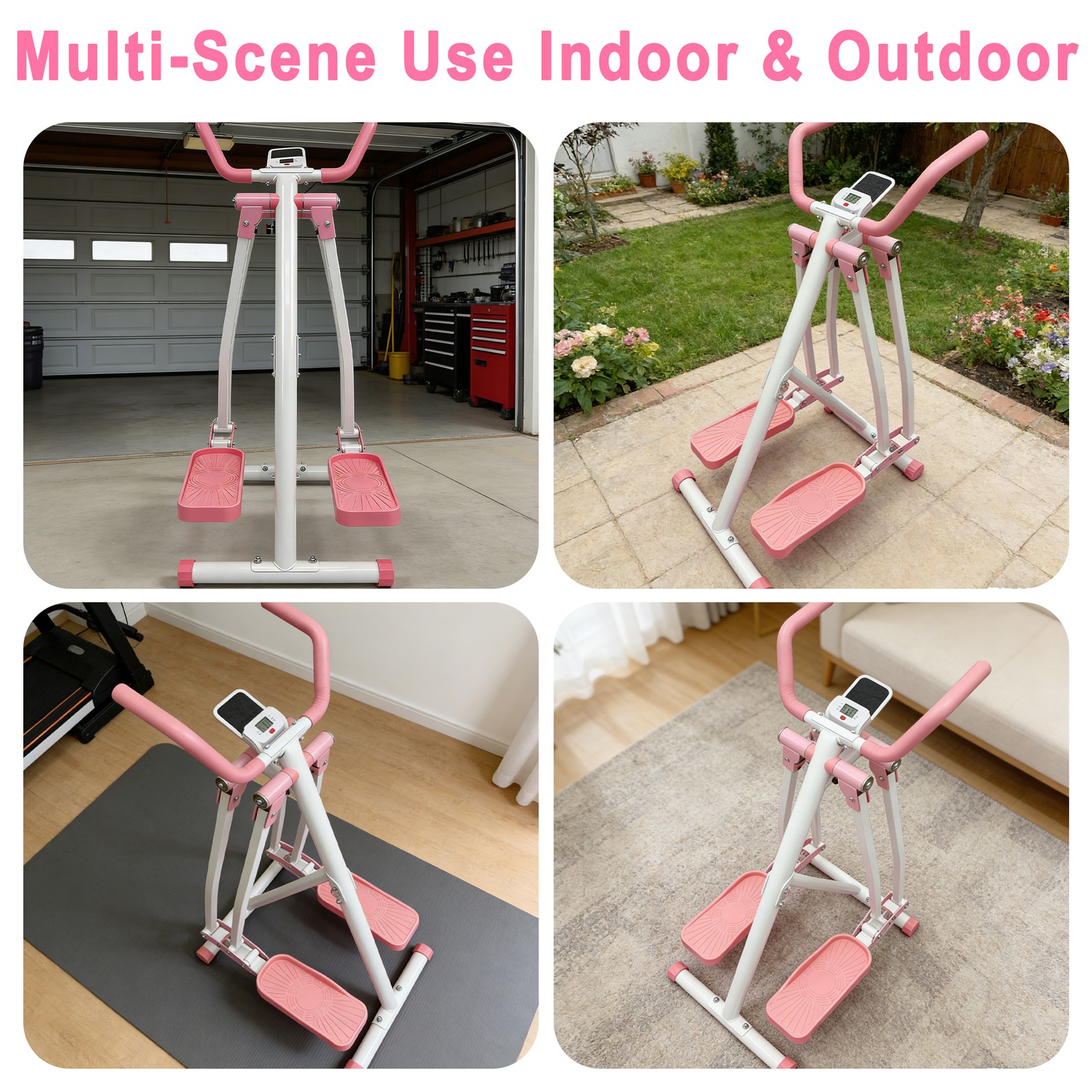 Air Walk Elliptical Machine Foldable Cardio Cross Trainer Glider