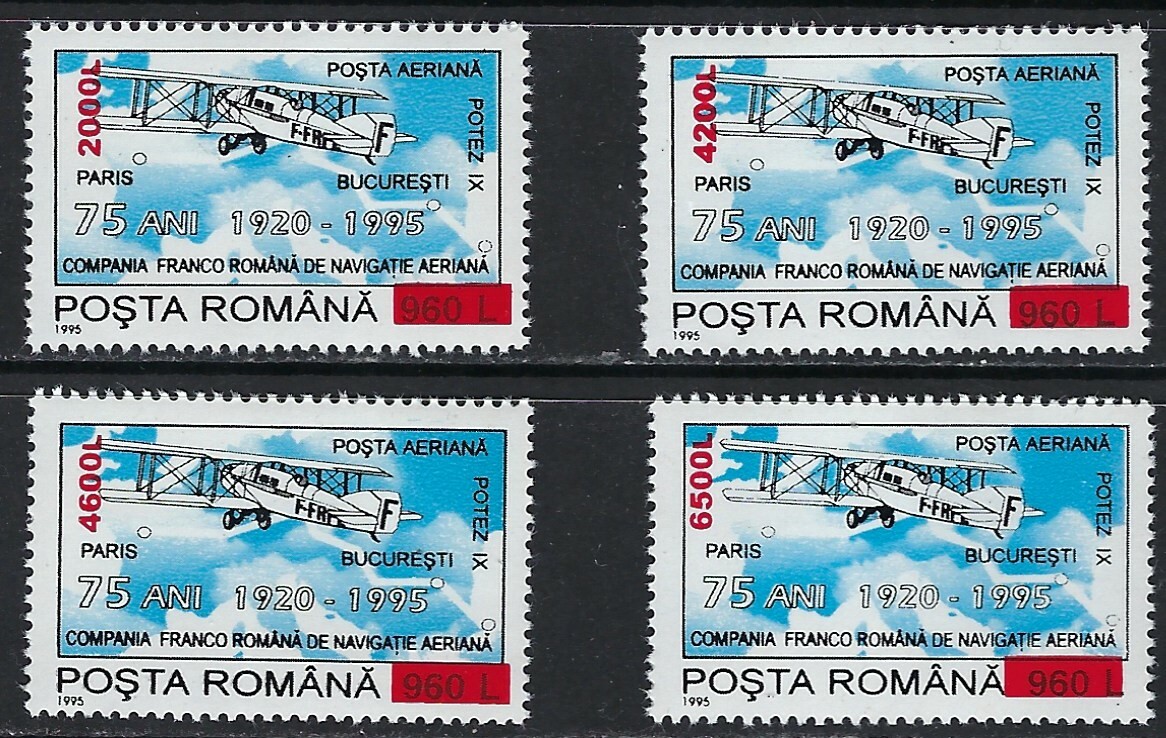 Romania- MNH Airmail  C298-C301...........22L.........C-709