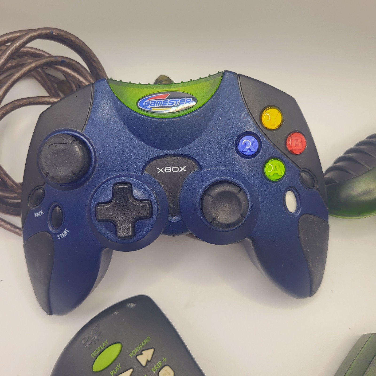 Original Xbox Controller Bundle 2 Controllers DVD Remote + 8 Games Lot Tested