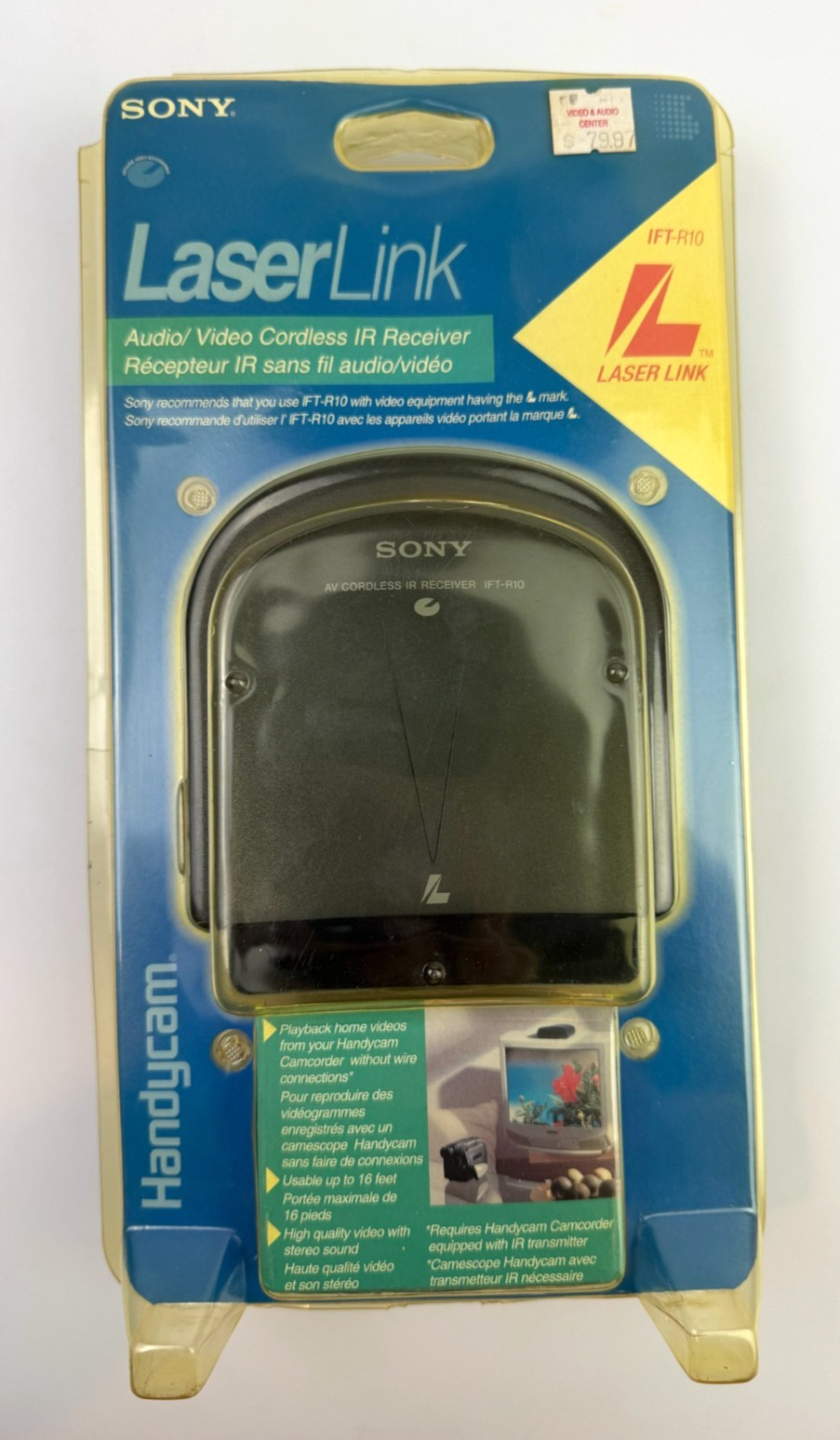 Sony Super Laser Link IFT-R10 AV CORDLESS IR RECEIVER Wireless Playback SEALED