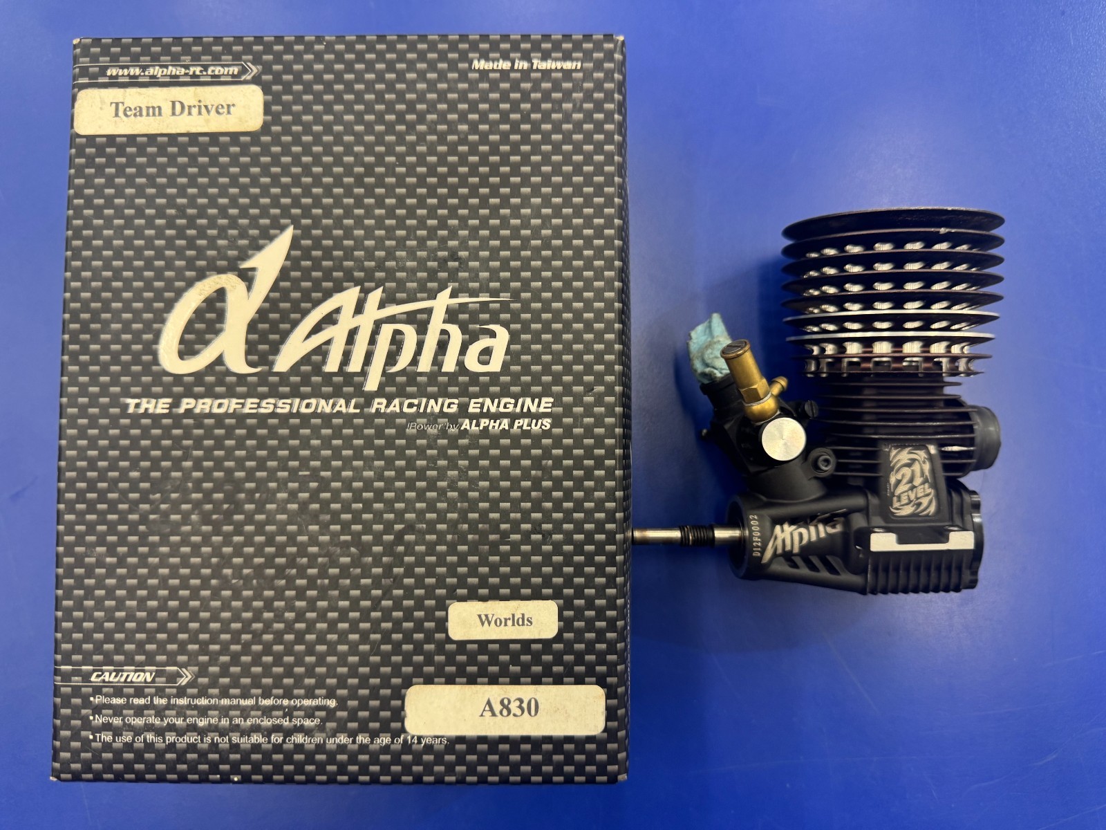 Alpha .21 Professional Racing Nitro Engine D12F0003 A830 RC 1/8 Taylor Petersen