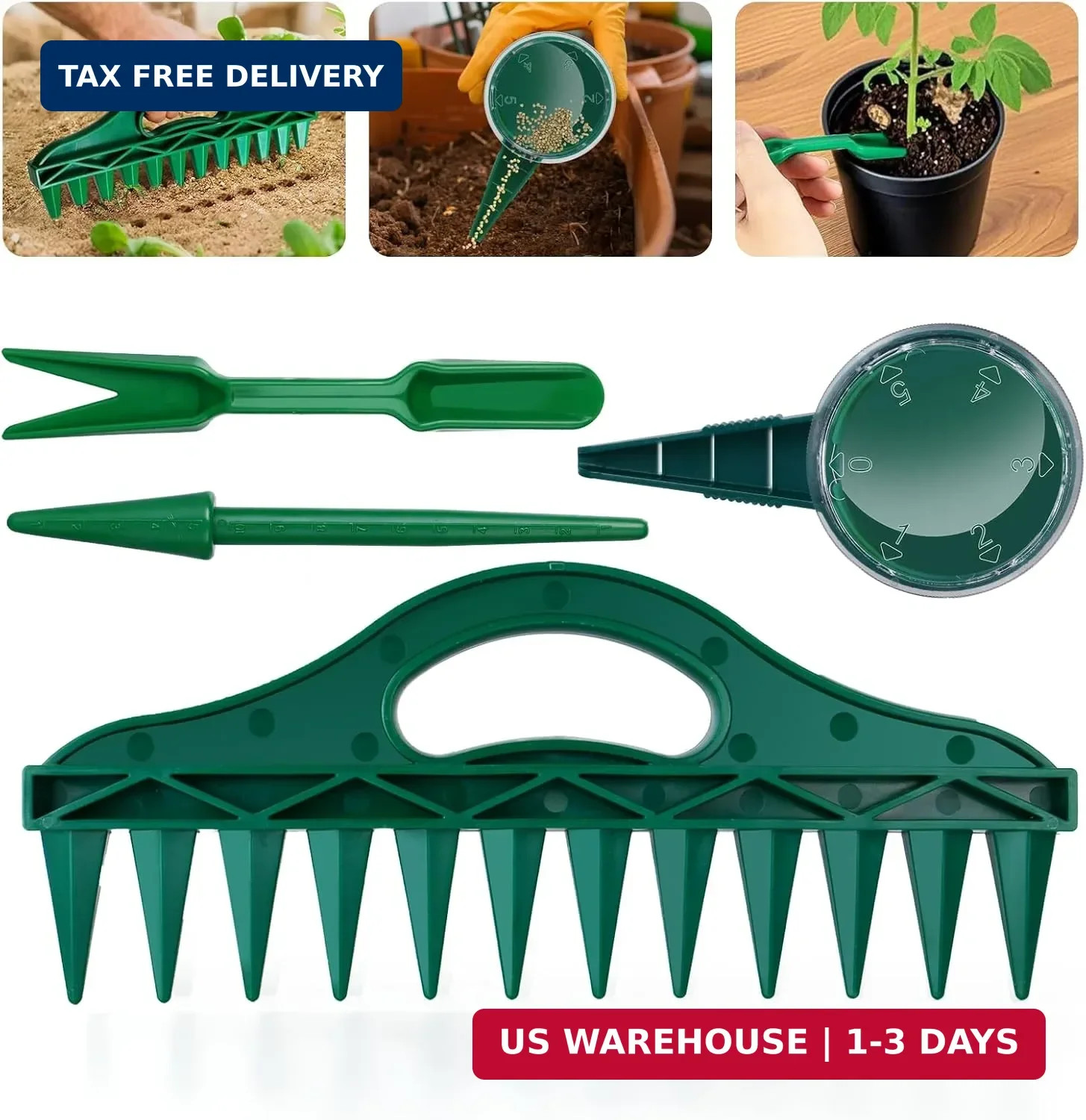 Seed Spreader 4PCS Sowing Seeds Dispenser Set Mini Seed Dispenser for Small Seed