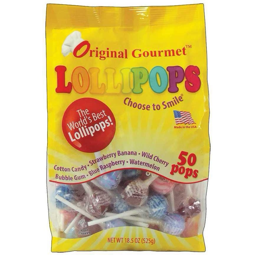 Original Gourmet Choose To Smile Lollipops Variety Pack Of 50 Lollipos