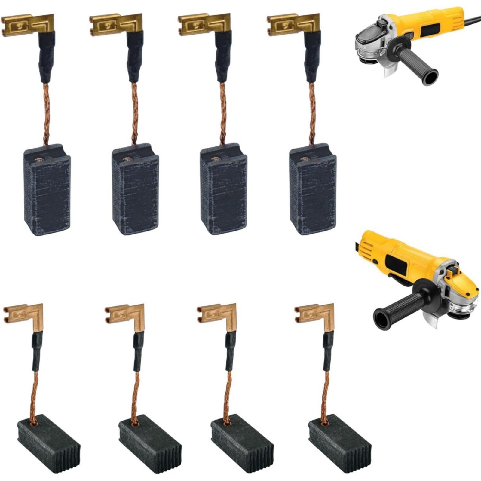 8 Pack Carbon Brushes Replacement For DeWalt DWE4011 DWE4012 DWE4120N Models