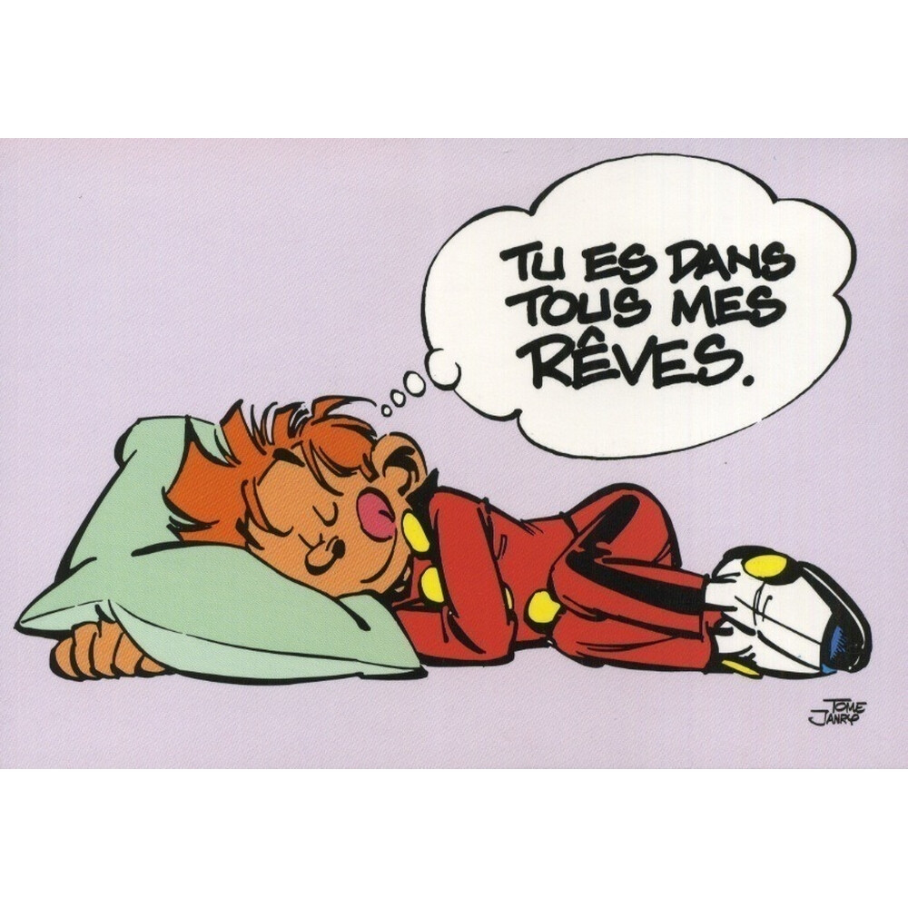 Postcard Tome and Janry Spirou, You are in all my dreams (10x15cm)
