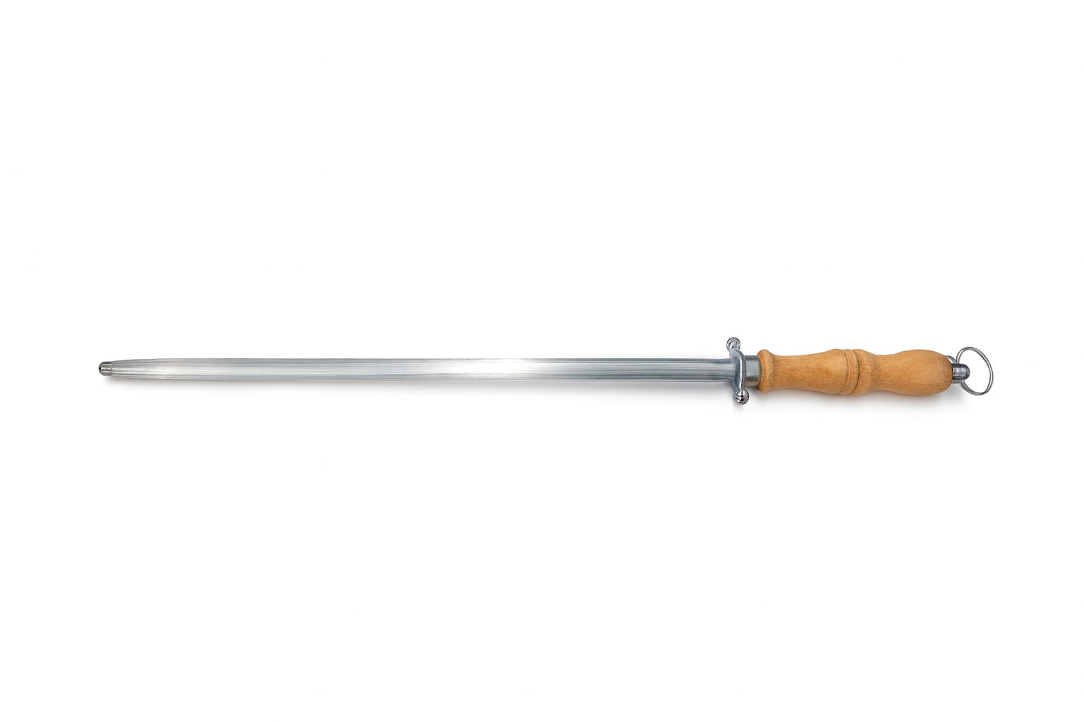 Knife Sharpening Honing Rod 320 Wood Handle 14” Steel 20" Overall