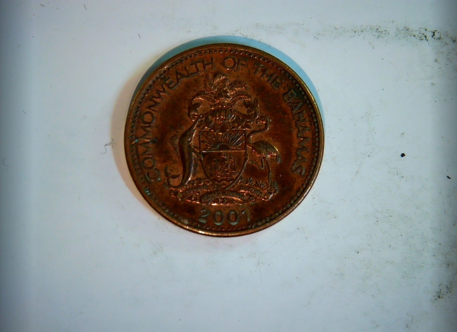 Bahamas 2001 1 Cent Bahamas 1 Cent (Pineapple coat of arms / Starfish) Coin