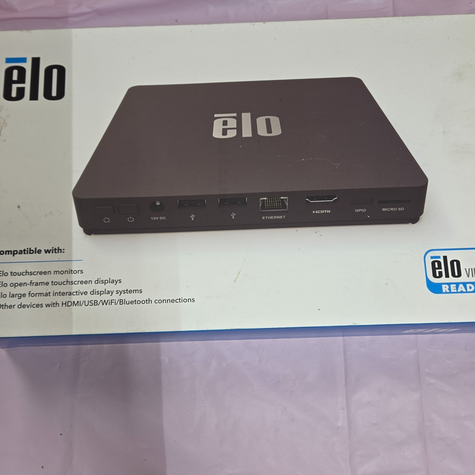 Elo EloView Engine E901355 Android Computer Box Kit w/ Power Adapter Tested