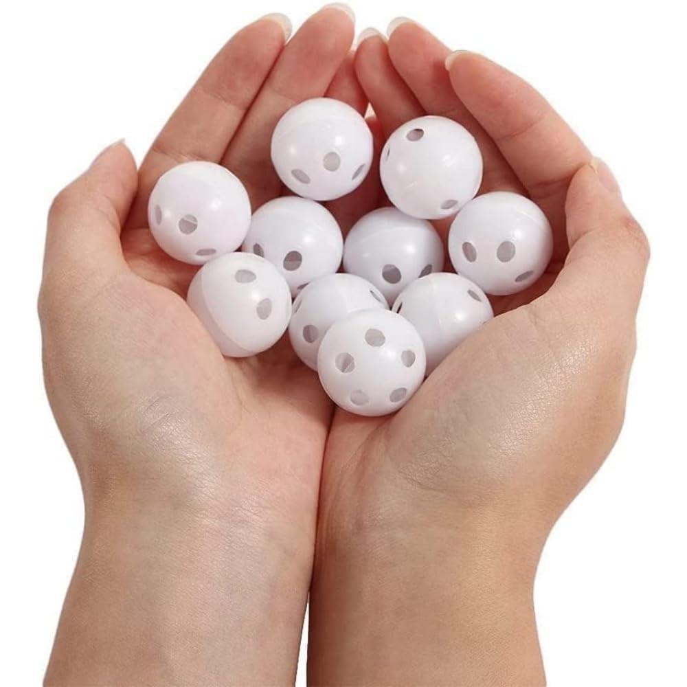 Essivox 10Pcs Rattle Balls Inserts for Animal Puppet Dolls, Noise Maker White