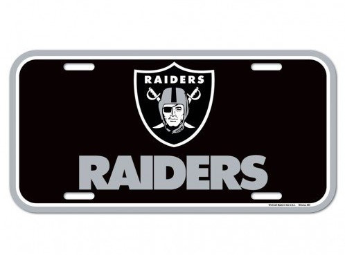 Las Vegas Raiders Logo Plastic License Plate NEW!! Free Shipping 6x12 Inches