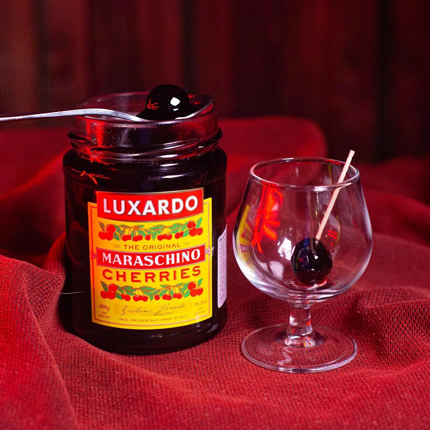 Luxardo The Original Maraschino Cherries | 400g Jar (6-pack case)