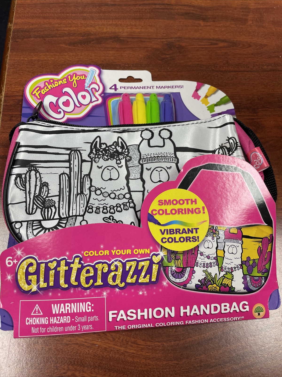 Mine to Color Glitterazzi Fashion Handbag Lamas~ New Color Your Own
