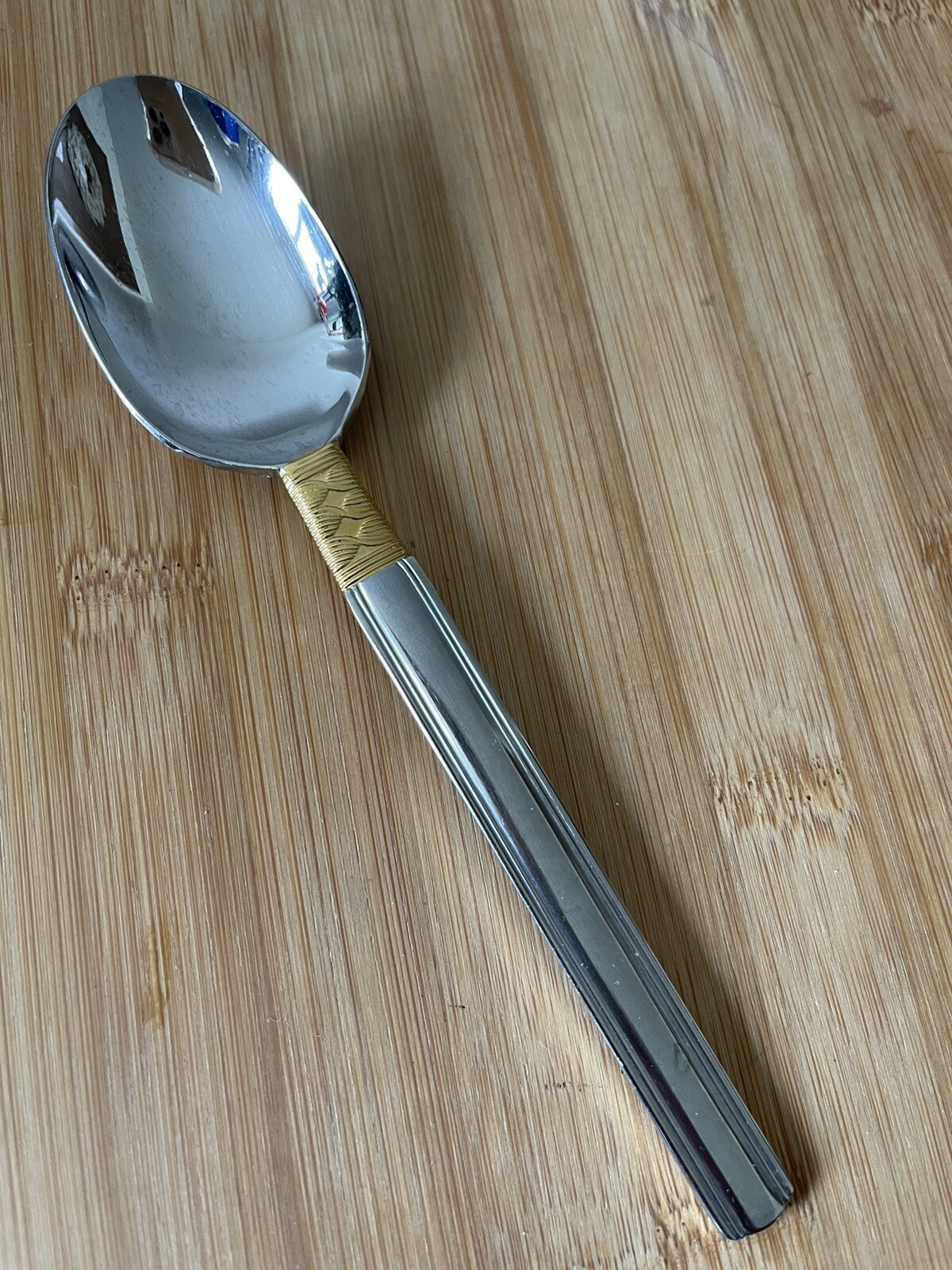 Pfaltzgraff Stainless GOLDEN CROSSROADS Diamond Weave PLACE SOUP SPOON 6 7/8”