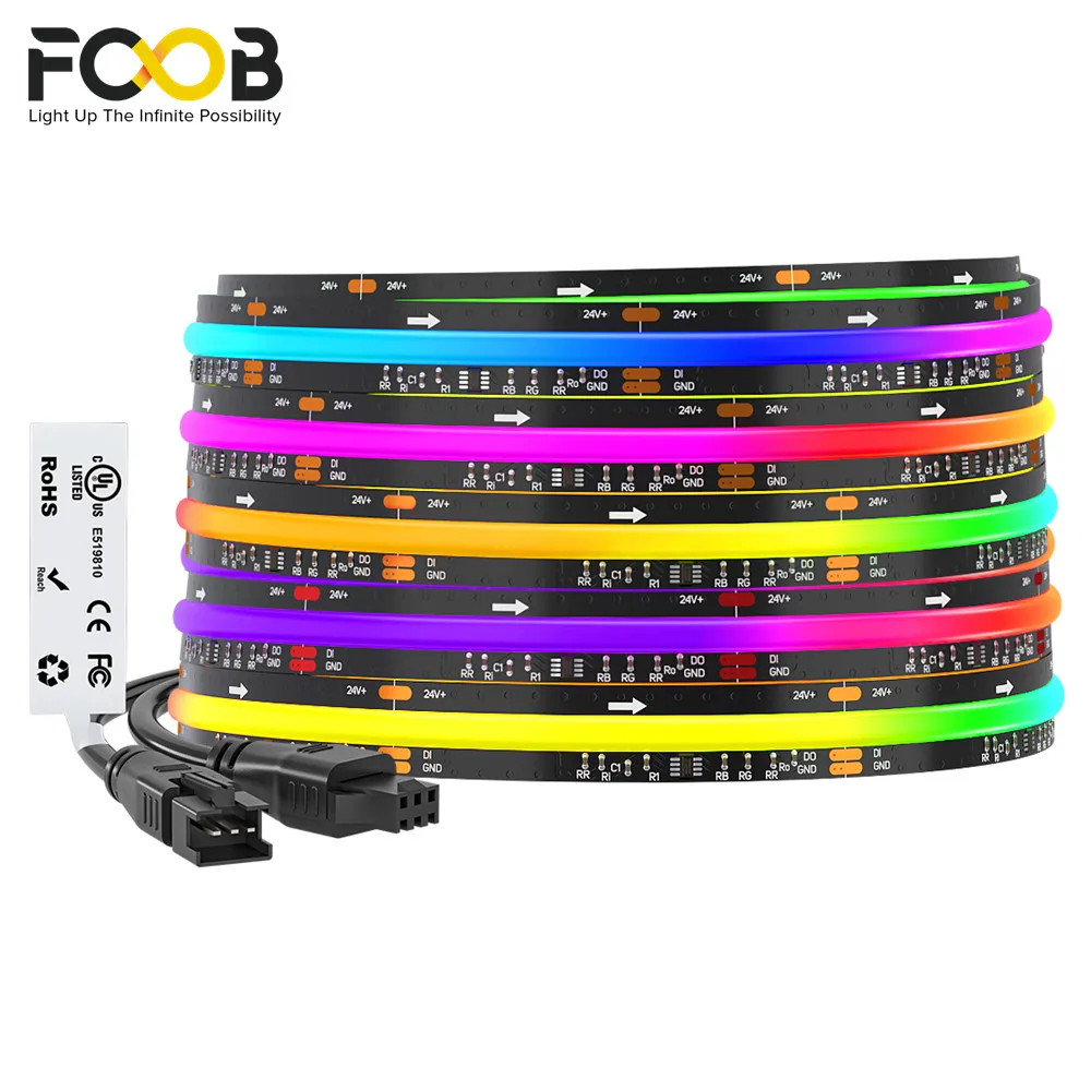 FCOB LED Light Strip Pixel Addressable 630 720 LEDs RGB Dream Full Color 12mm DC