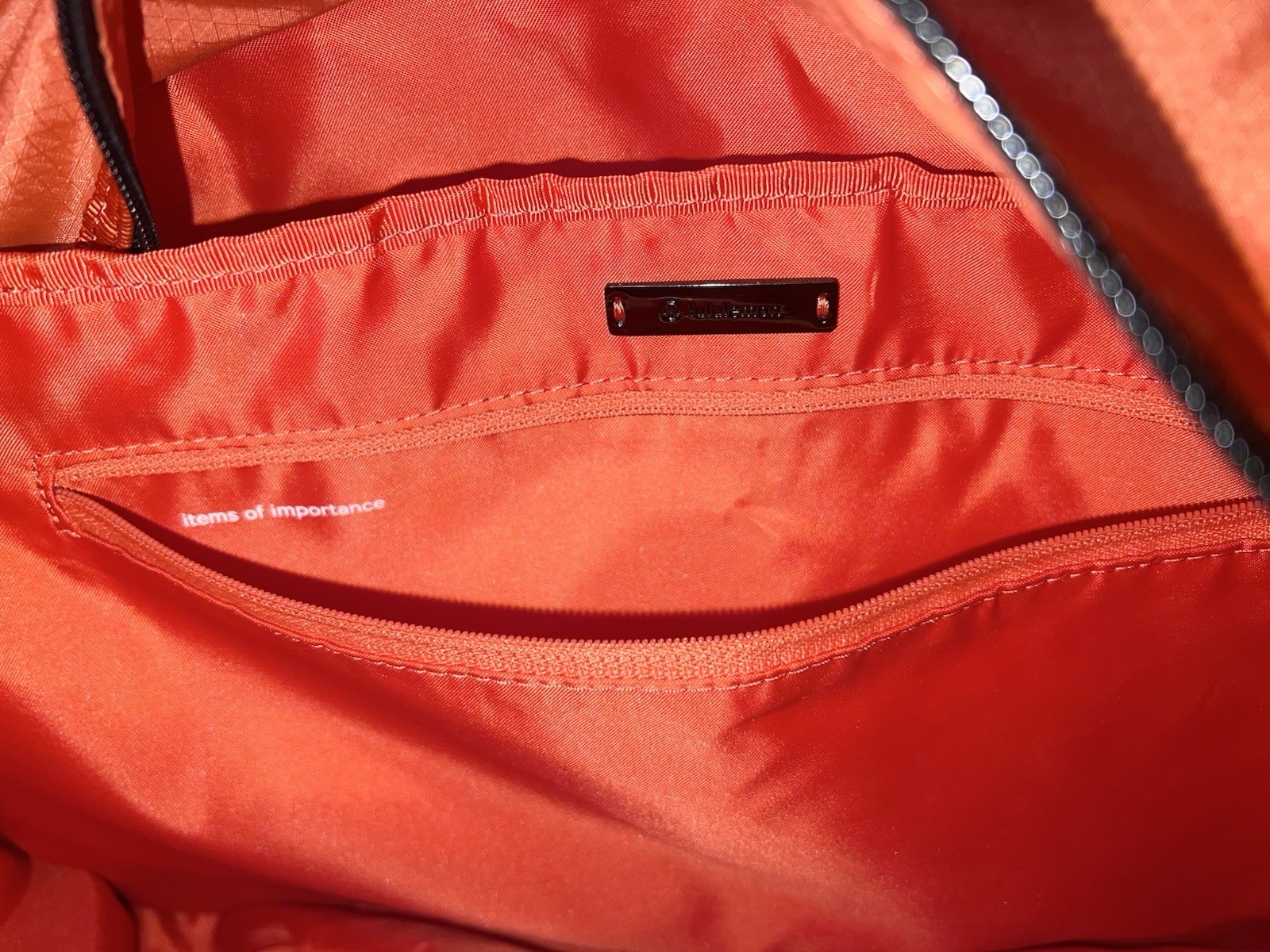 Lululemon Dash All Day Duffel Brick Orange Crossbody Strap Yoga Gym Travel