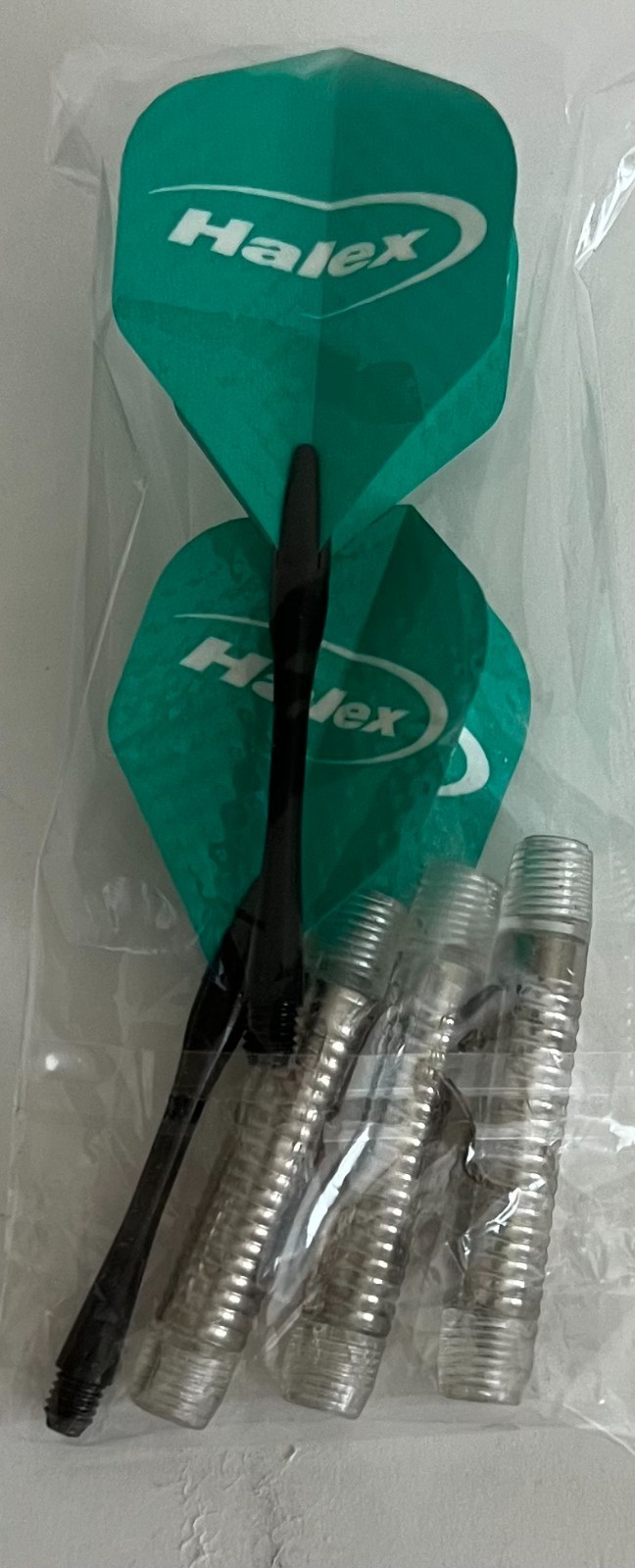 (2) Halex Poly Flights, No Points, Metal/Plastic Barrel, For Parts Only L