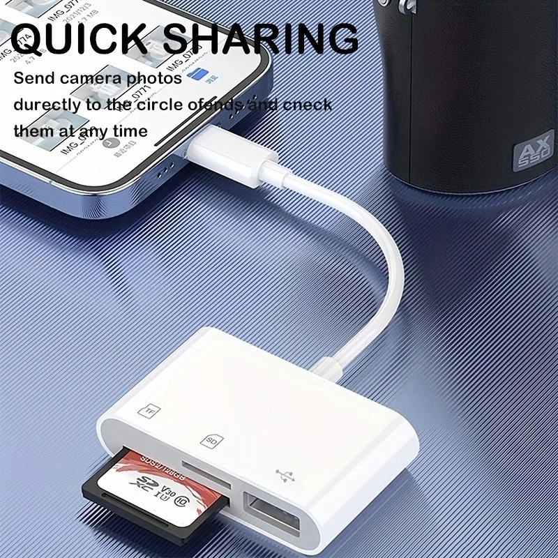USB C SD Card Reader for iPhone Android Macbook Micro SD to Type C OTG Adapter
