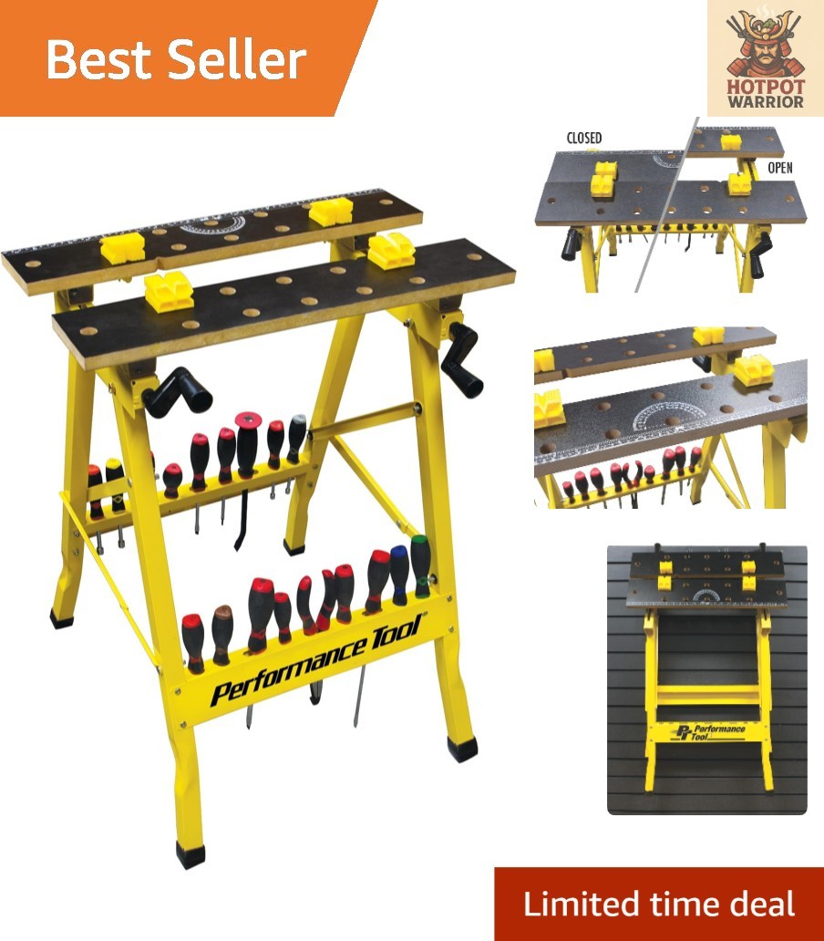 Heavy-Duty Portable Workbench with Unique Jaw Design - 200 lbs Load Bearing