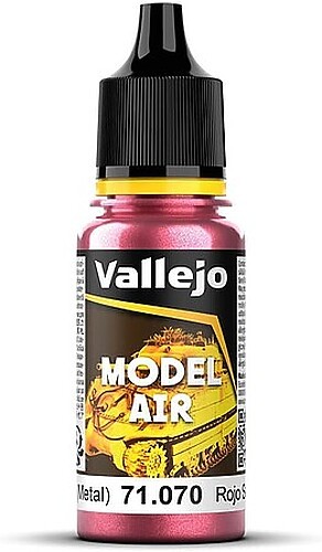 Vallejo Model Air TURN-SIGNAL RED METALLIC 17ml - Hobby and Model Acrylic Paint