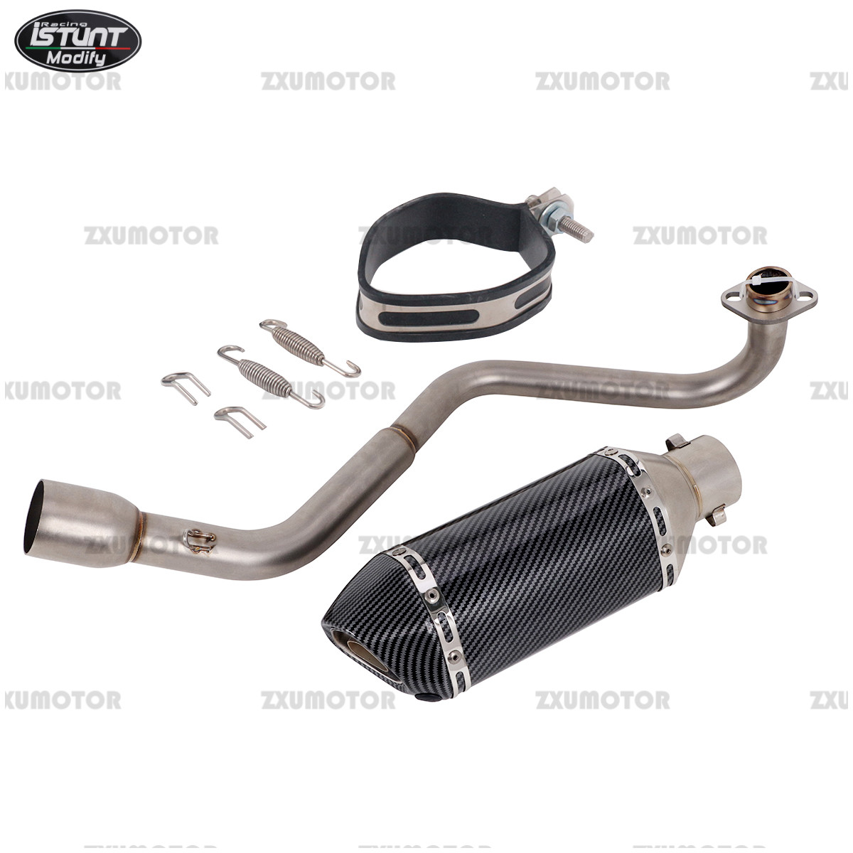 Low Mount Front Exhaust Header Pipe Muffler For Honda Grom Msx125 2013-2024