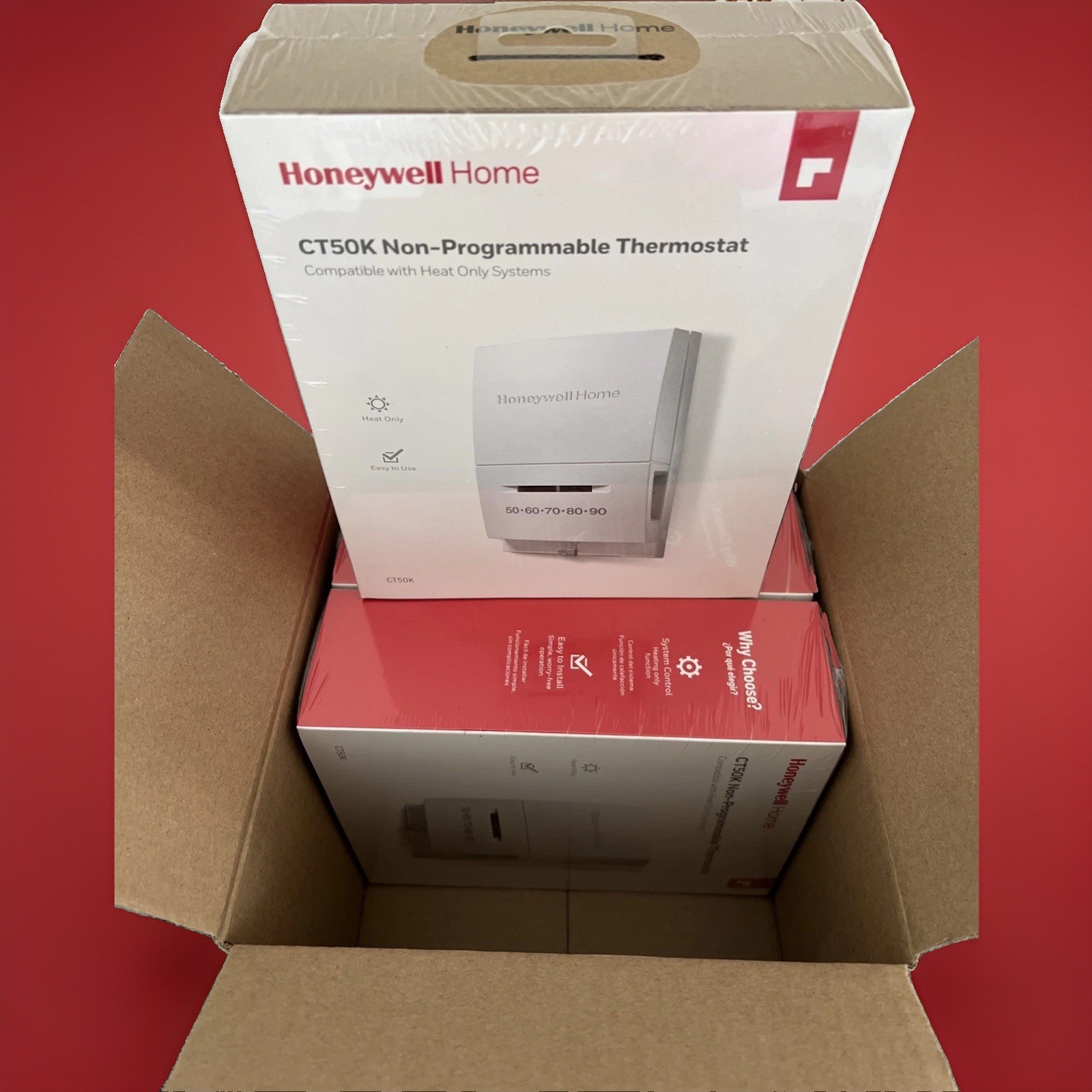Honeywell Home - CT50K Non-Programmable Thermostat - qty:3