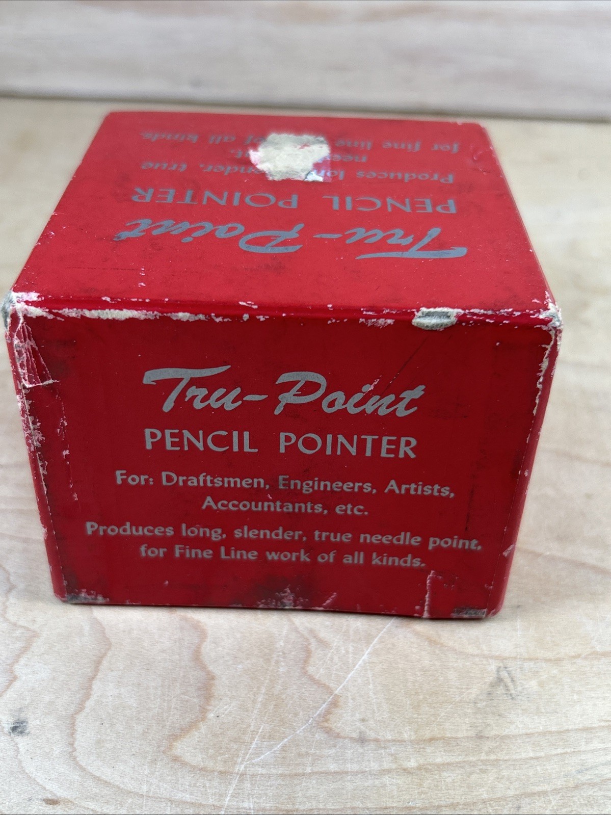 Vintage Tru-Point Pencil Pointer Lead Pencil Sharpener W/ Original Box Drafting