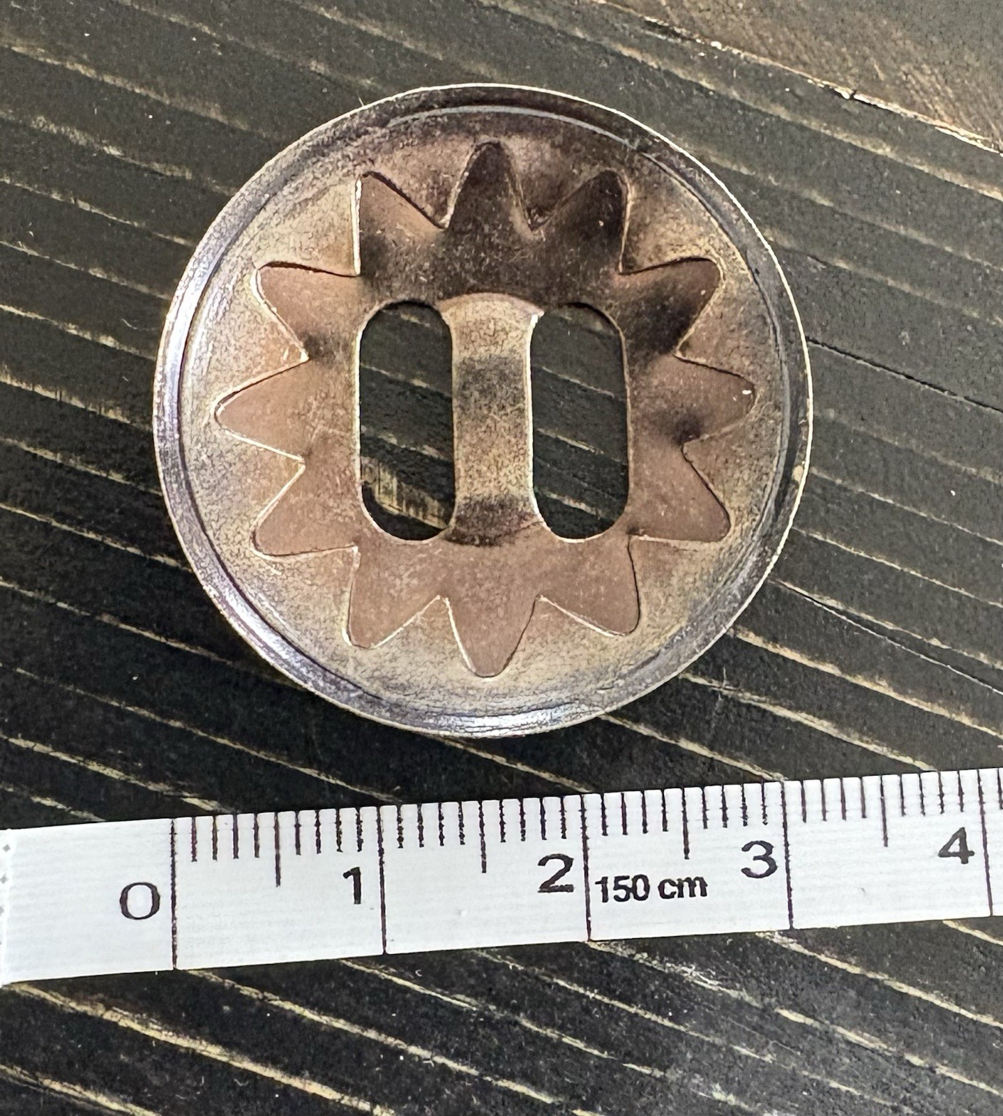Slotted Concho Vintage 1.5” Round Copper Silver