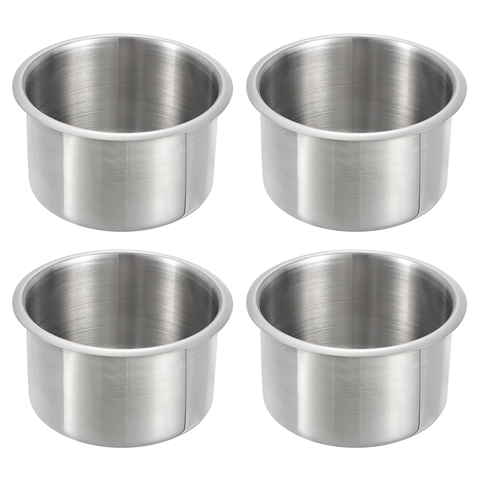 4 Pcs 201 Stainless Steel Drop-in Cup, 2.28"x4.06" Drink Can Holder, Silver