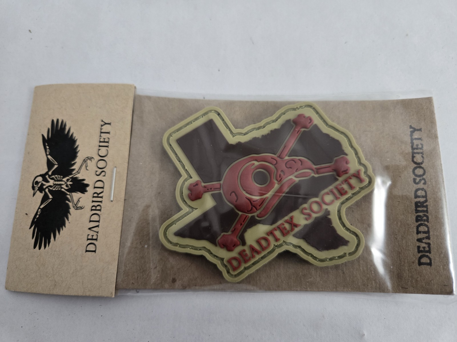 New Deadbird Society Dead Texas Tactical Morale Patch 3" X 3" Hook Loop PVC