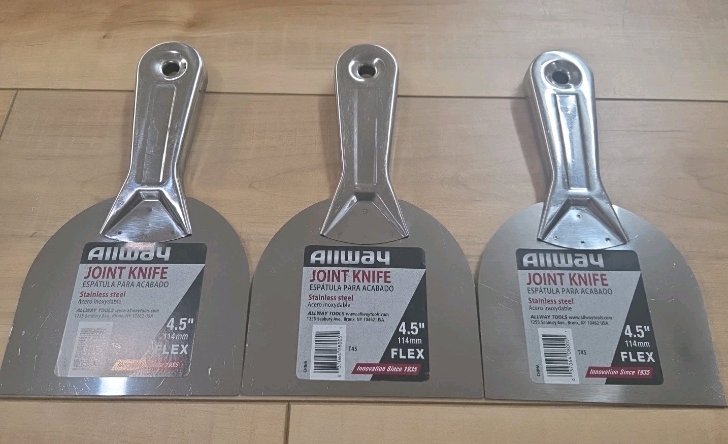 Allway Joint Knife T45 4.5" Flex Stainless Steel Lot of 3