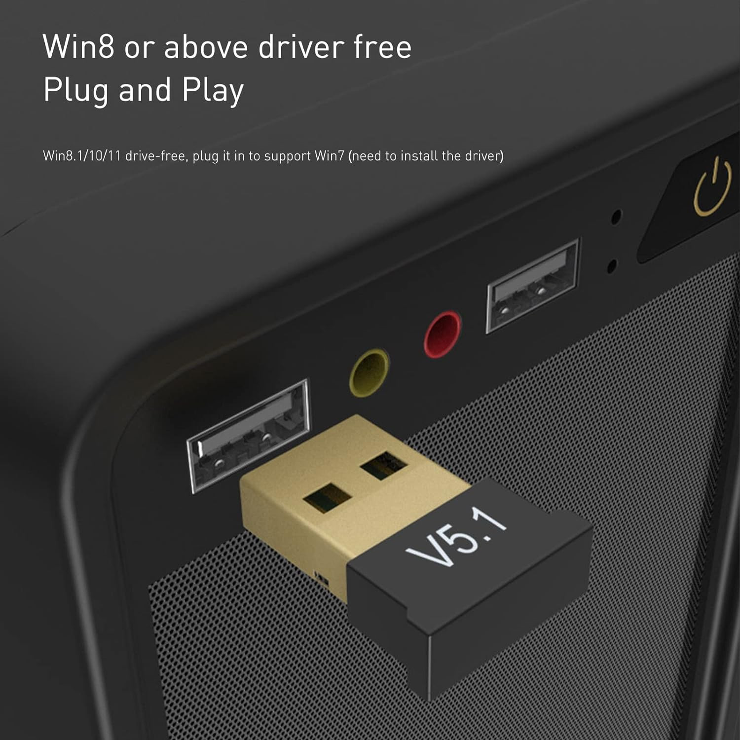 2 Pack Bluetooth Adapter for PC, USB Bluetooth Adapter 5.1 EDR, BT Dongle Wirel