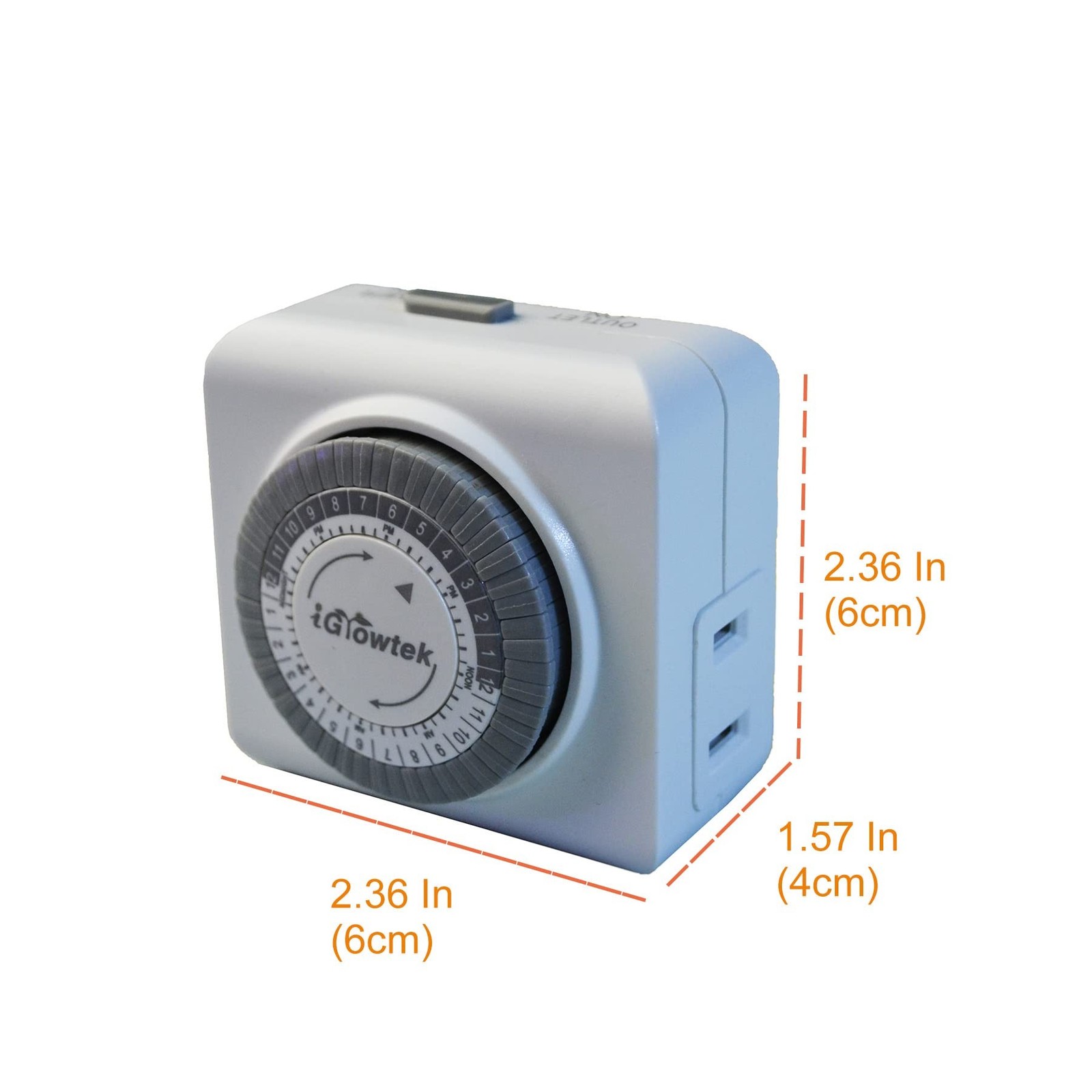 24-Hour Timer Outlet,30 Minute Intervals,1 Polarized Outlet,Mechanical Indoor...