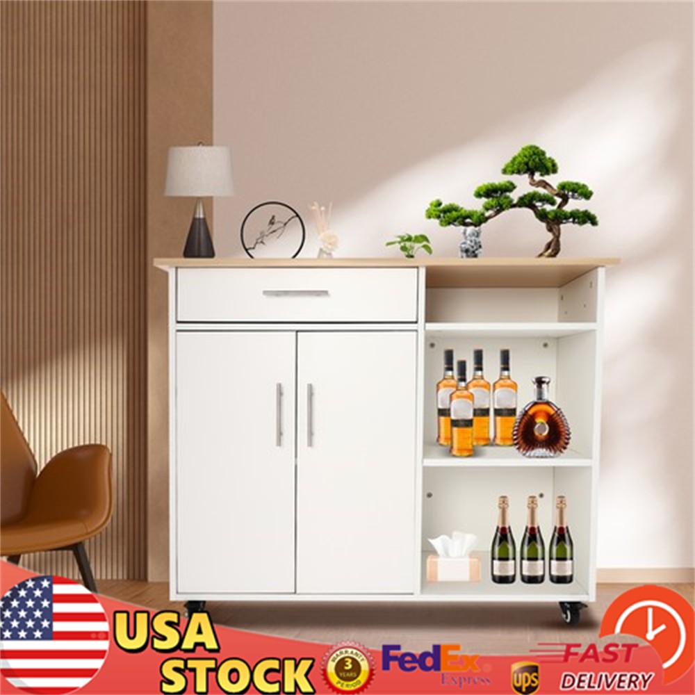 Silent Kitchen Island Cart Rolling Trolley Cart With Drawer Cart Side Table