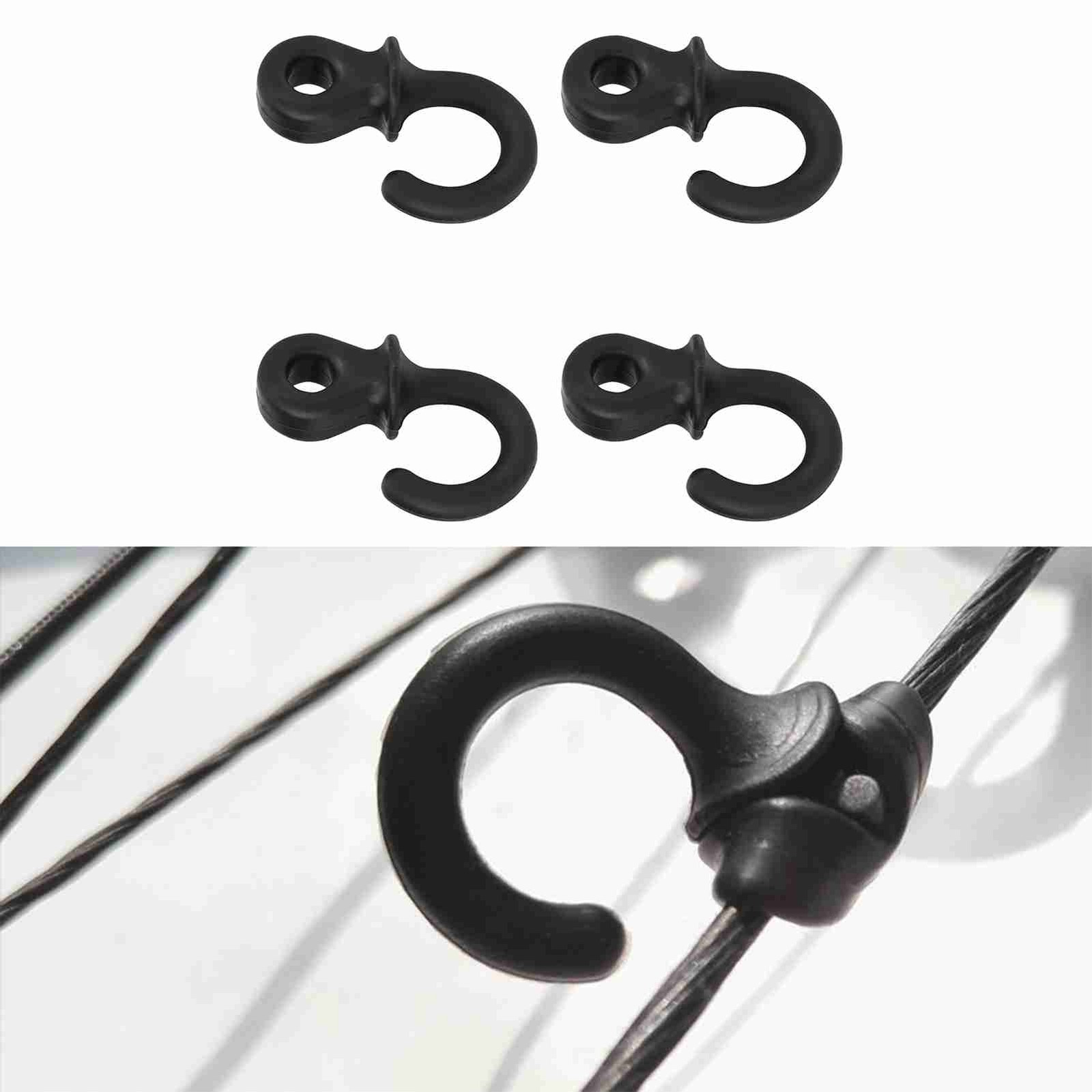 4Pcs Durable Rubber Compound Bow String Stabilizer Vibration Damper Shock