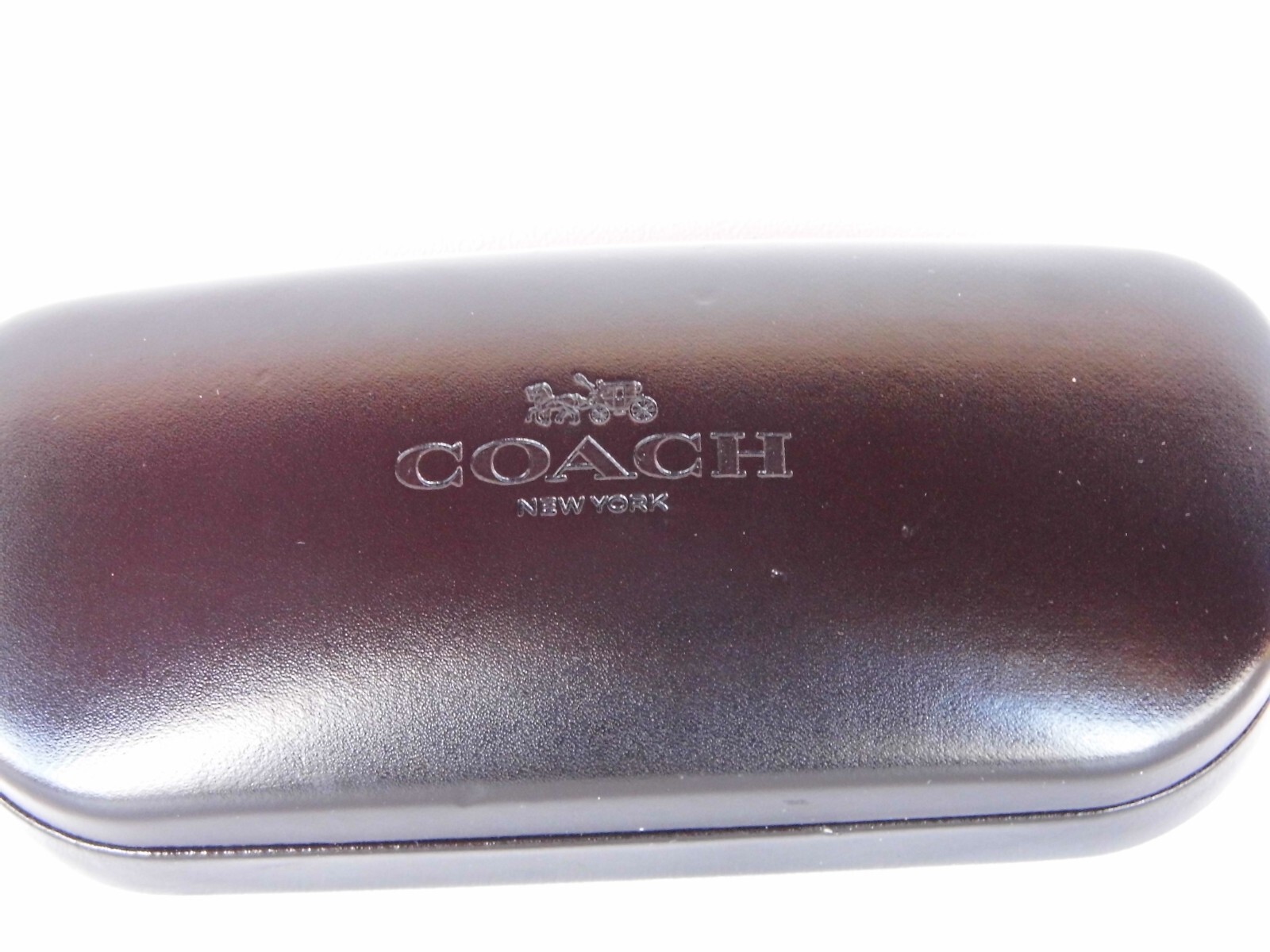 Coach Eyeglass Sunglass Large  Black Hard Case Clamshell Leather