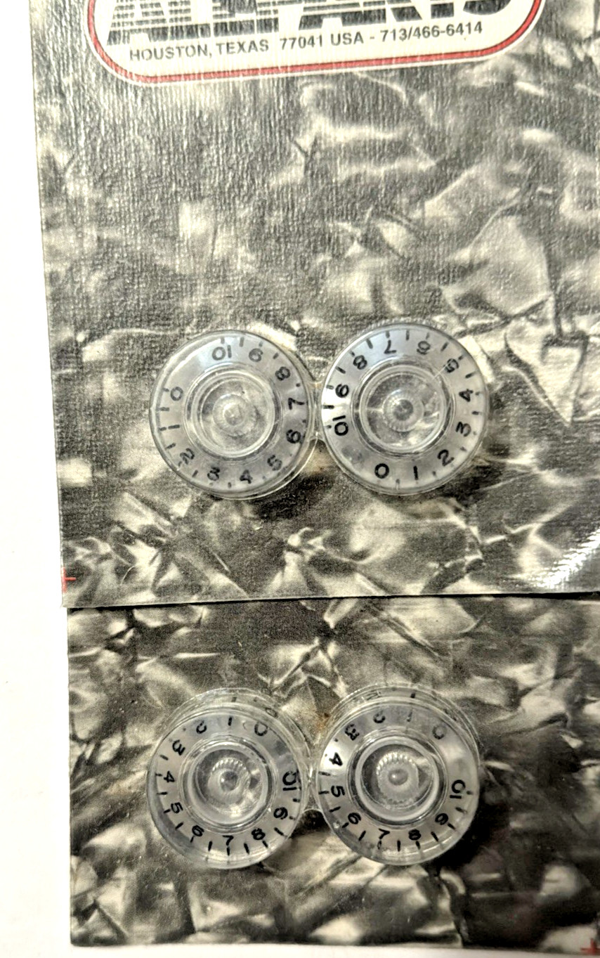 Allparts clear Speed Knobs For USA Pots (4) #PK 013-031