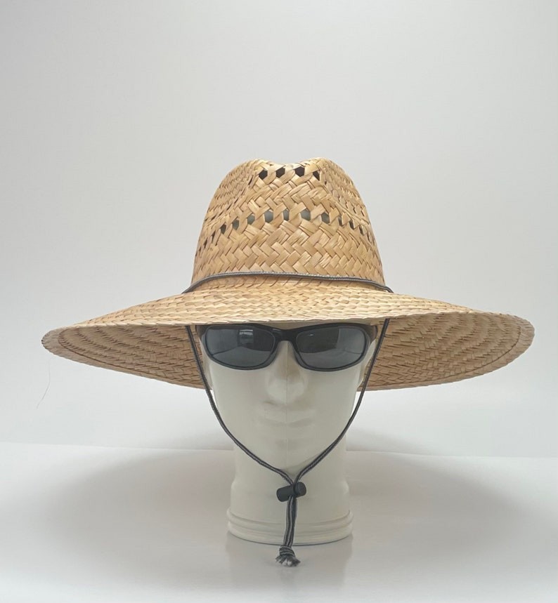 Fishermen Straw Hat, overall size 18.25 x 17 well ventilated, light in weight,