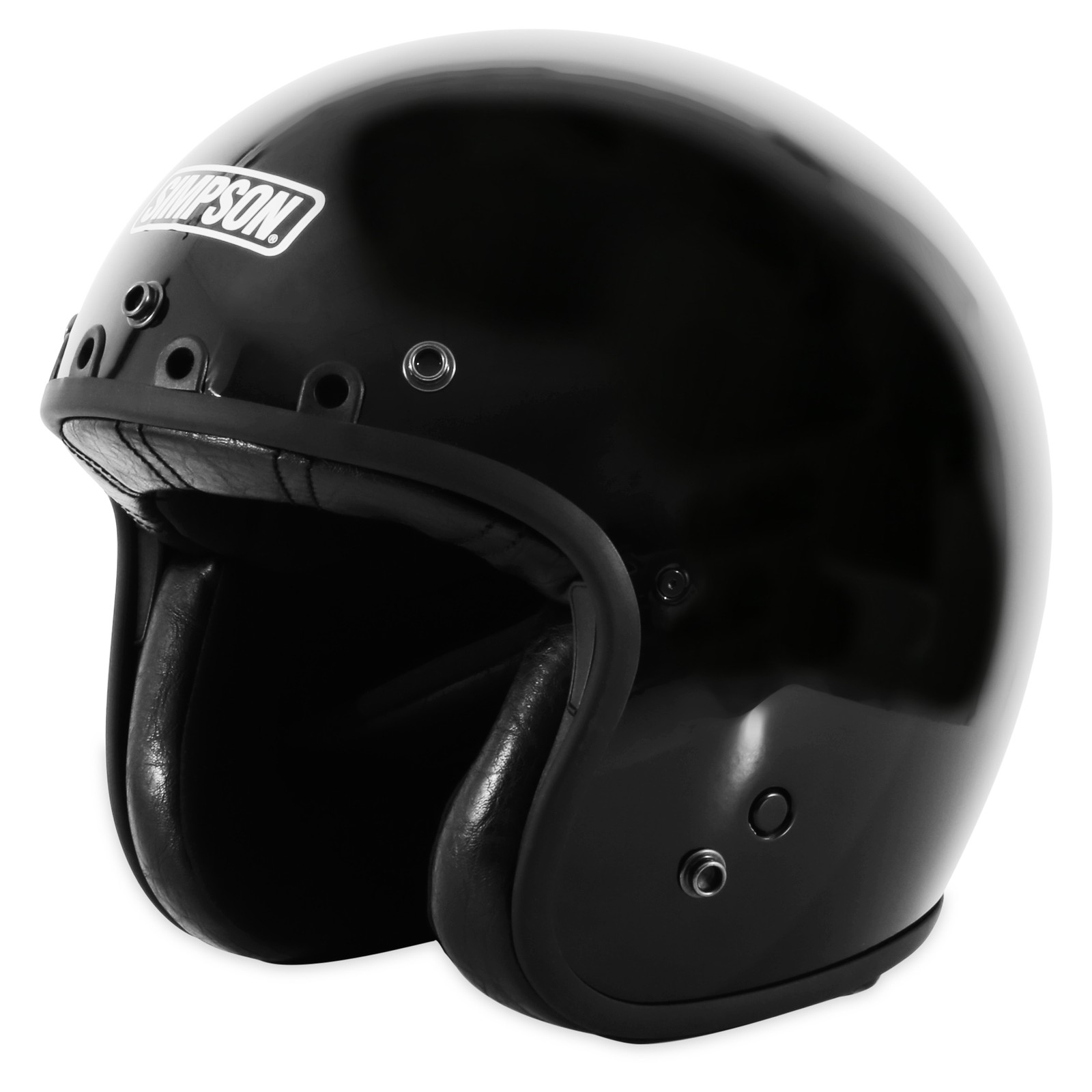 Simpson Motorcycle CHOP2MD Chopper Helmet - Adult Medium - Black
