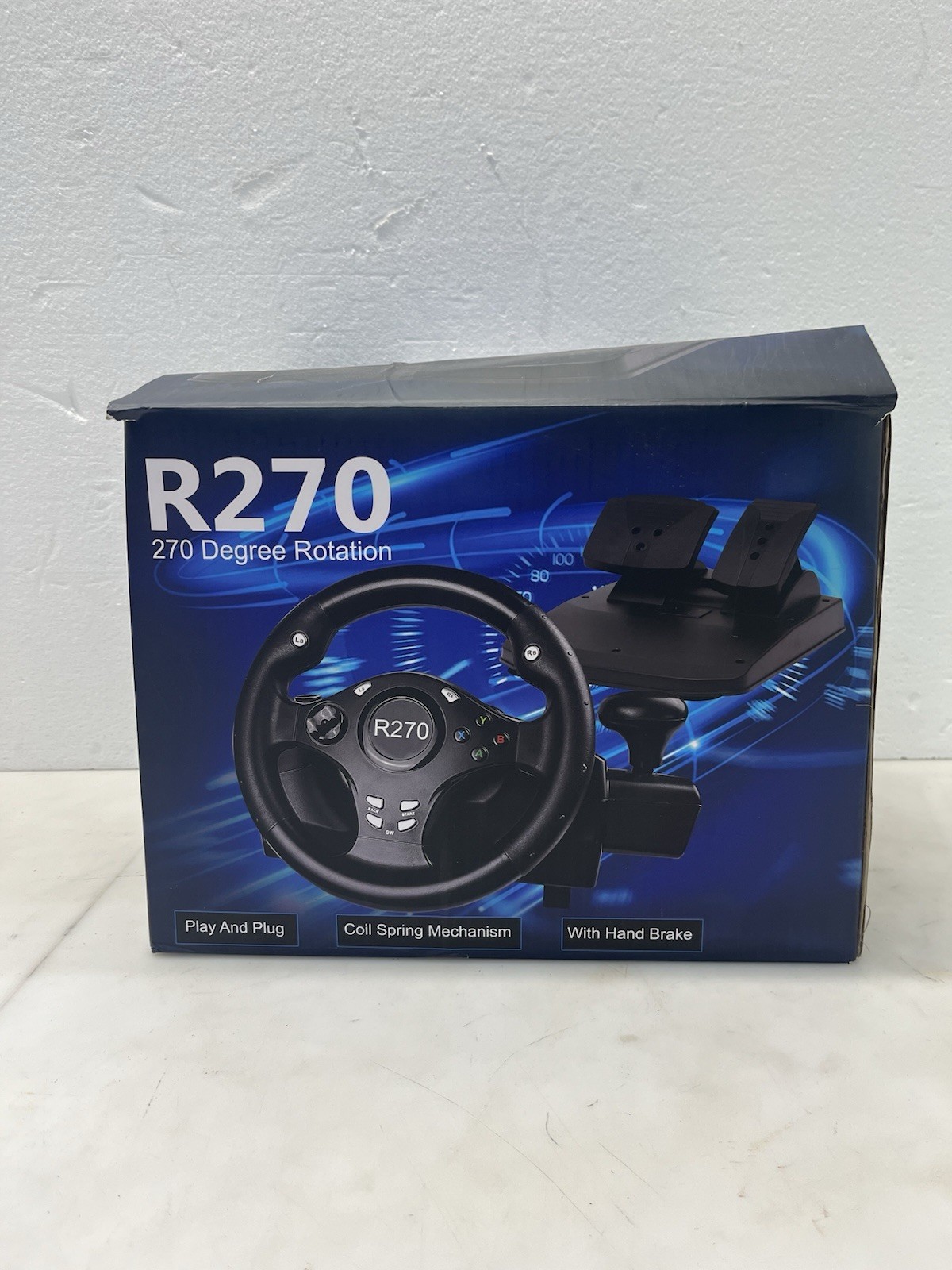 DOYO 7-in-1 R270 270 Degree Gaming Racing Steering Wheel w/ Pedals USED Pc Xbox