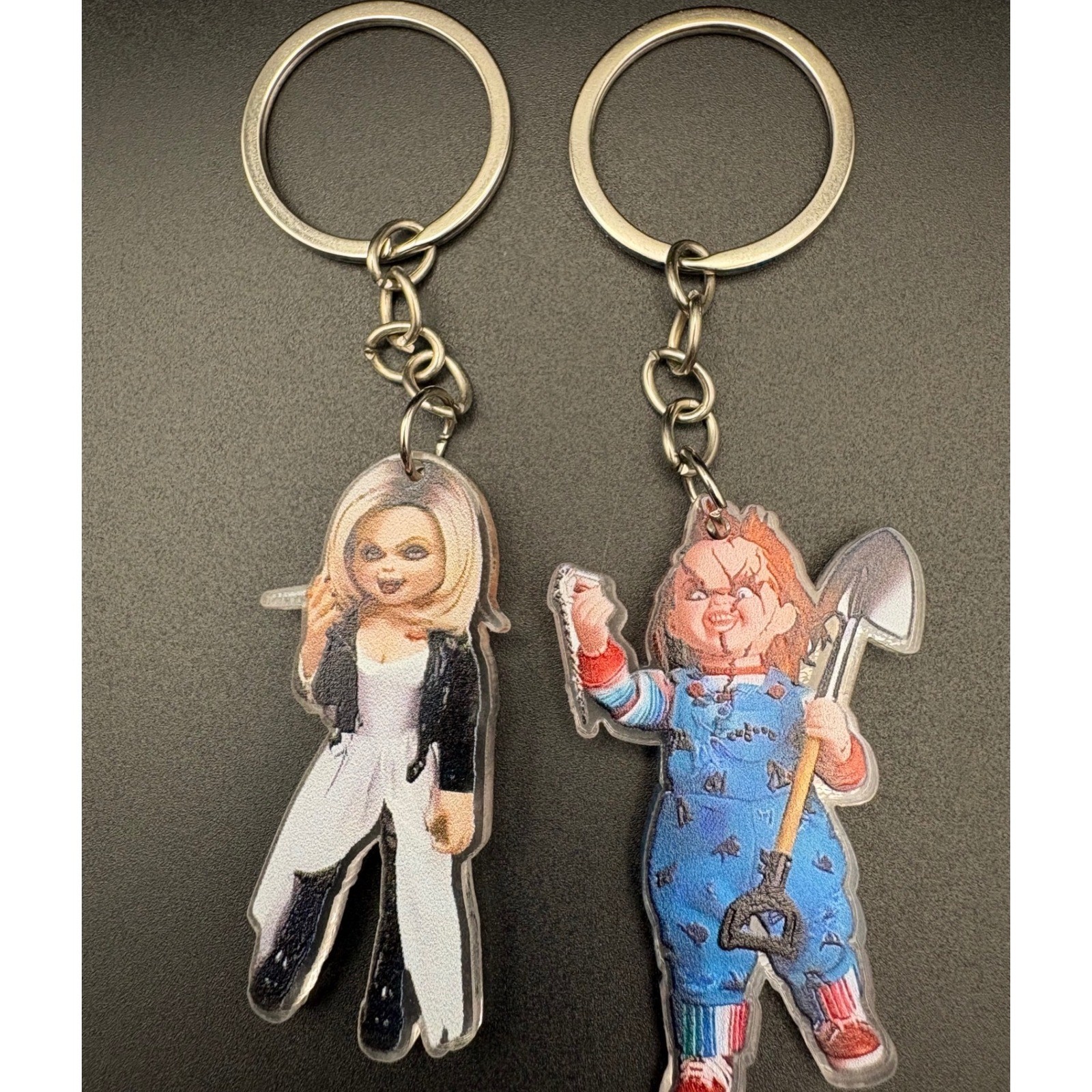 Chucky Bride of Chucky Tiffany Doll Keychain Set Horror Movie Fan Gift