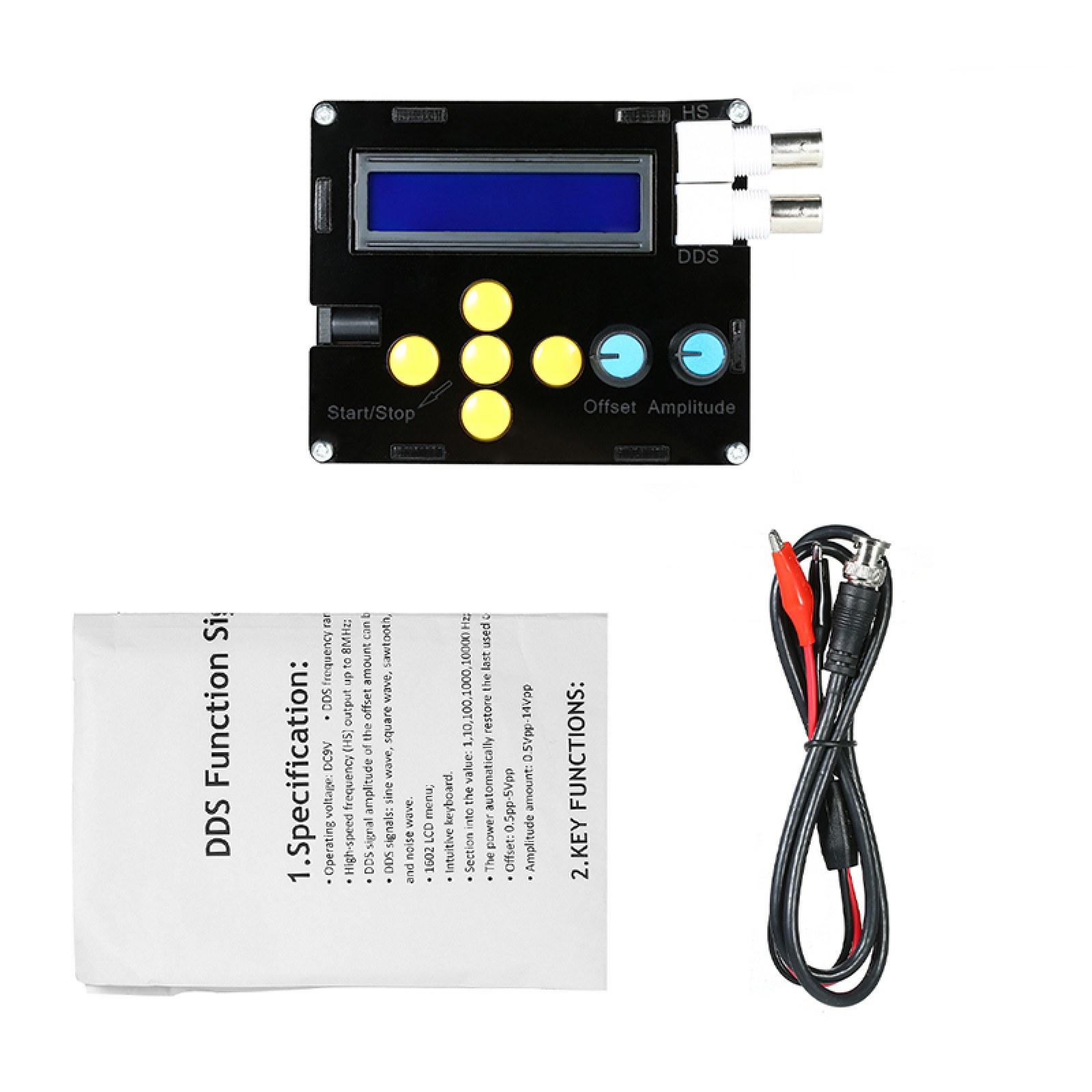 DDS 1Hz~65534Hz Signal Generator Square Triangle Sawtooth Wave Low Frequency E