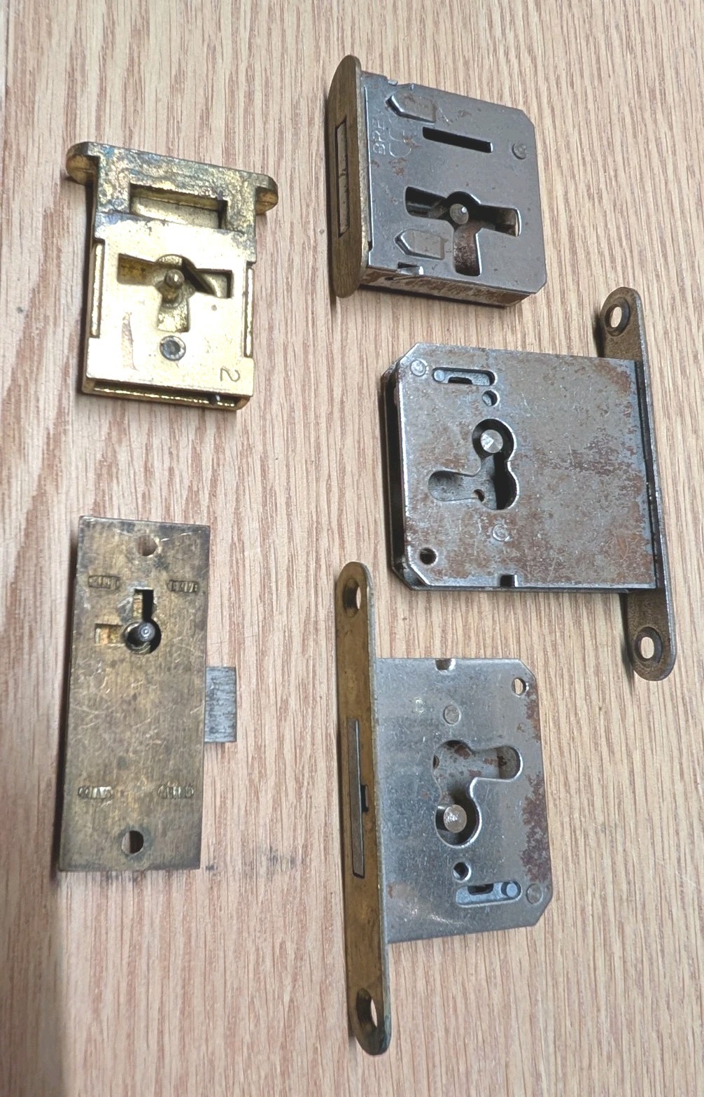 Vintage Furniture Lock Lot Brevettato Italian Brass Mortise Drawer Cabinet No...