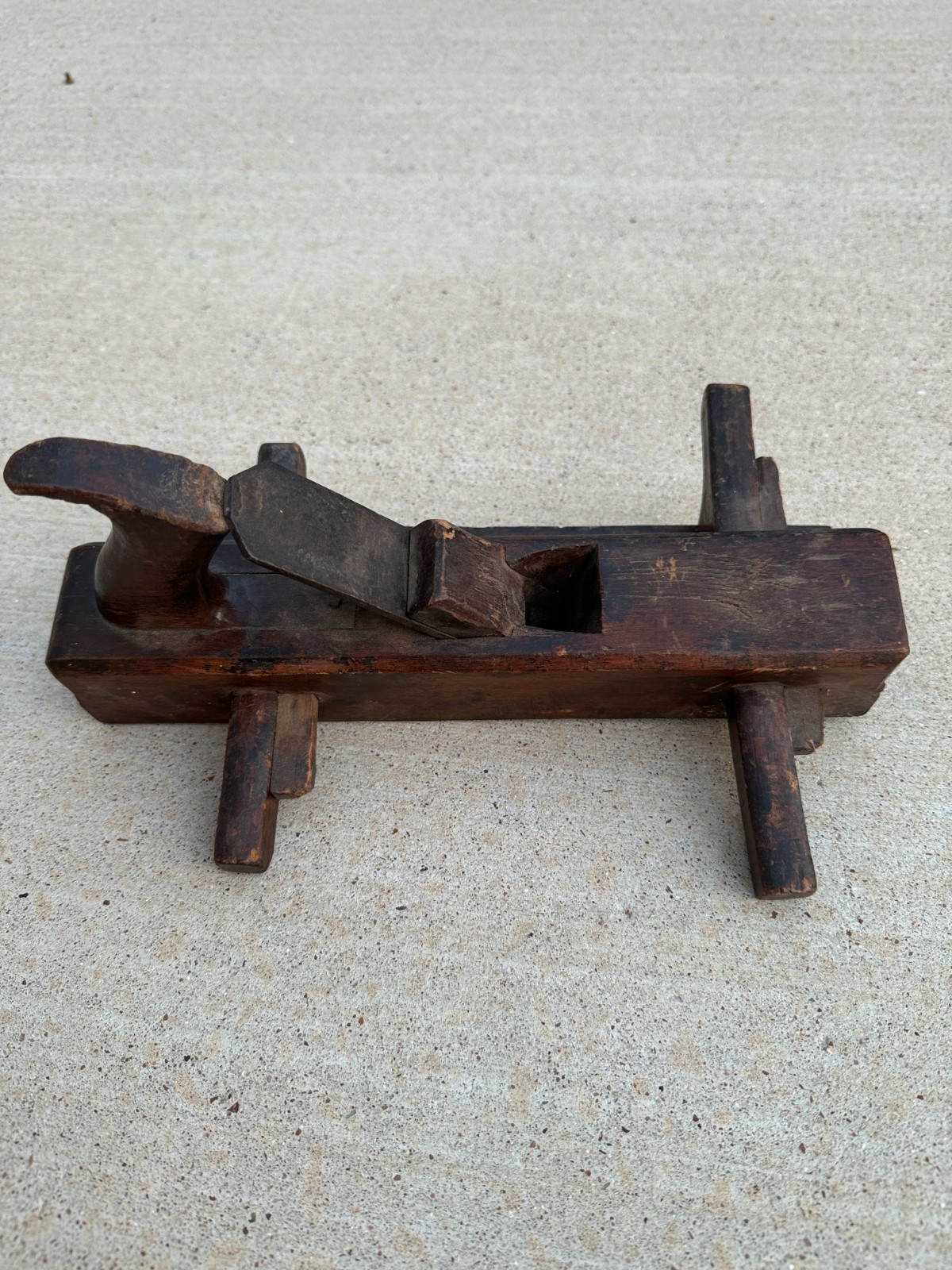 Primitive Antique Carpenter's Wooden saw handle Plough Plane •Good display piece